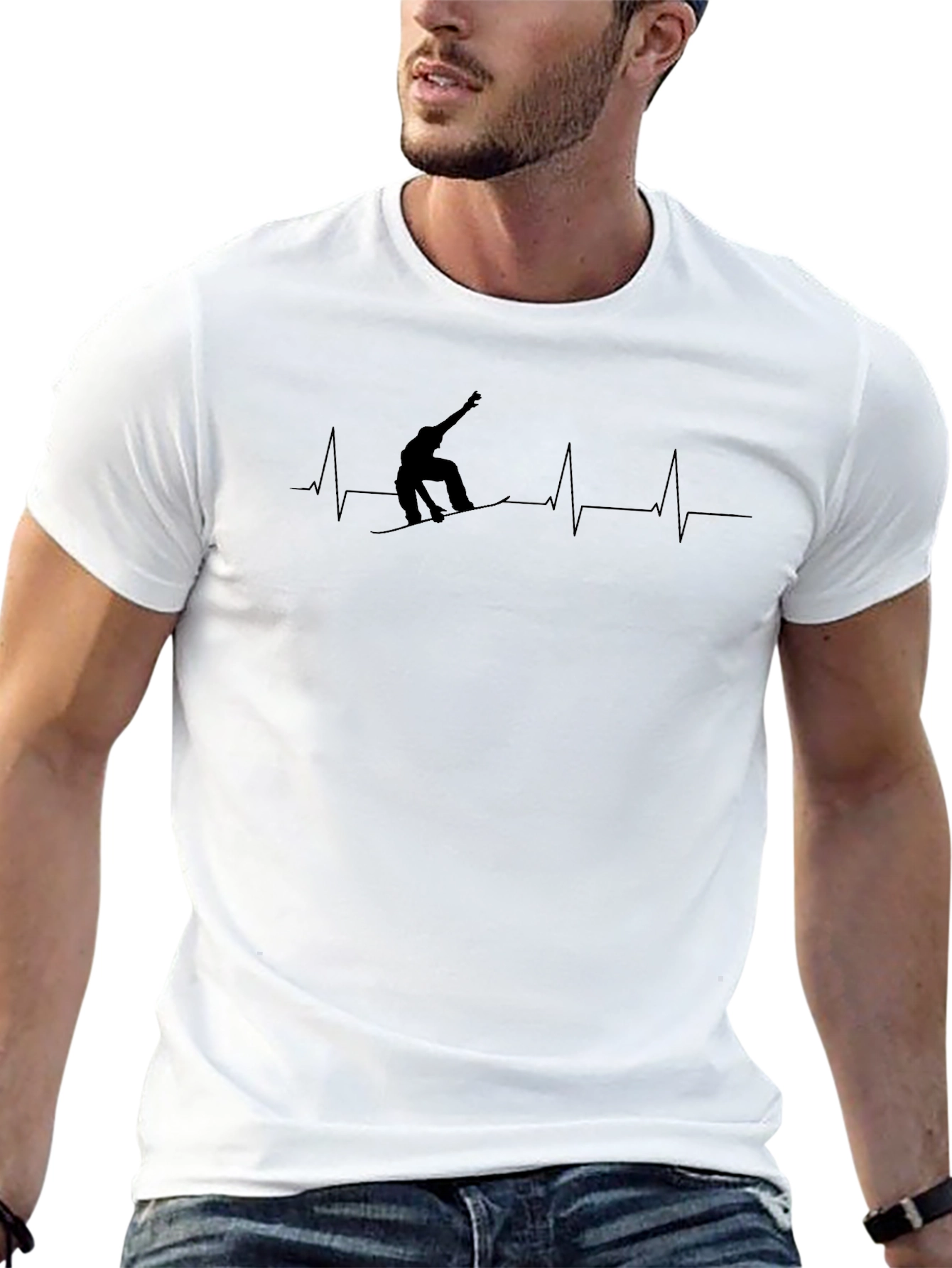 Snowboard Heartbeat T-Shirt - Ride in Style