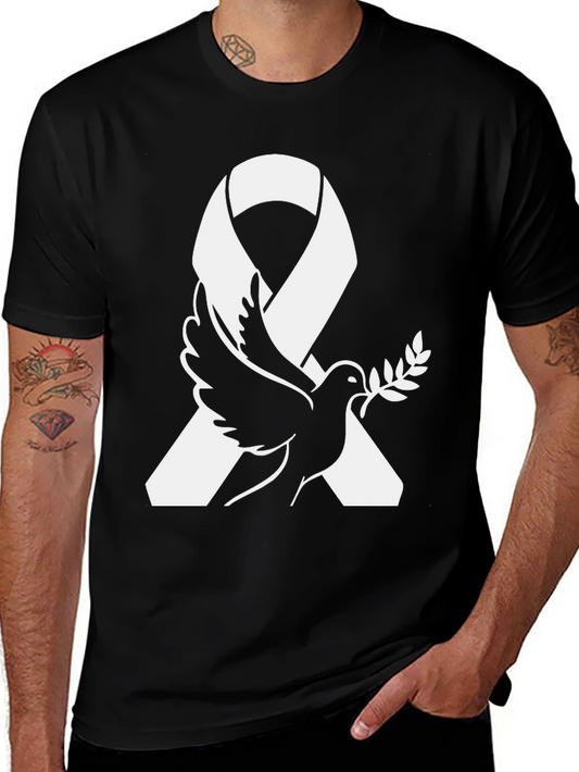 Peace Dove Ribbon Graphic T-Shirt