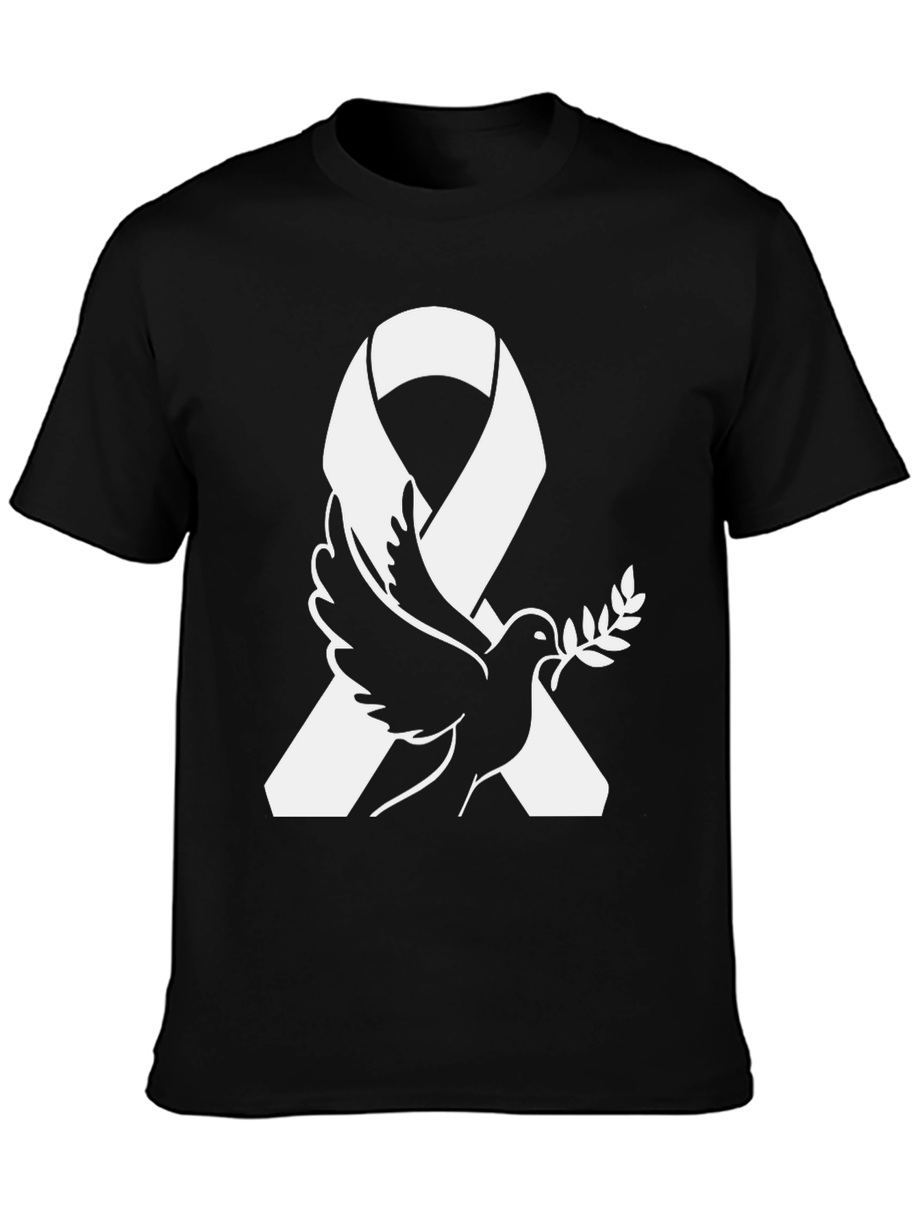 Peace Dove Ribbon Graphic T-Shirt