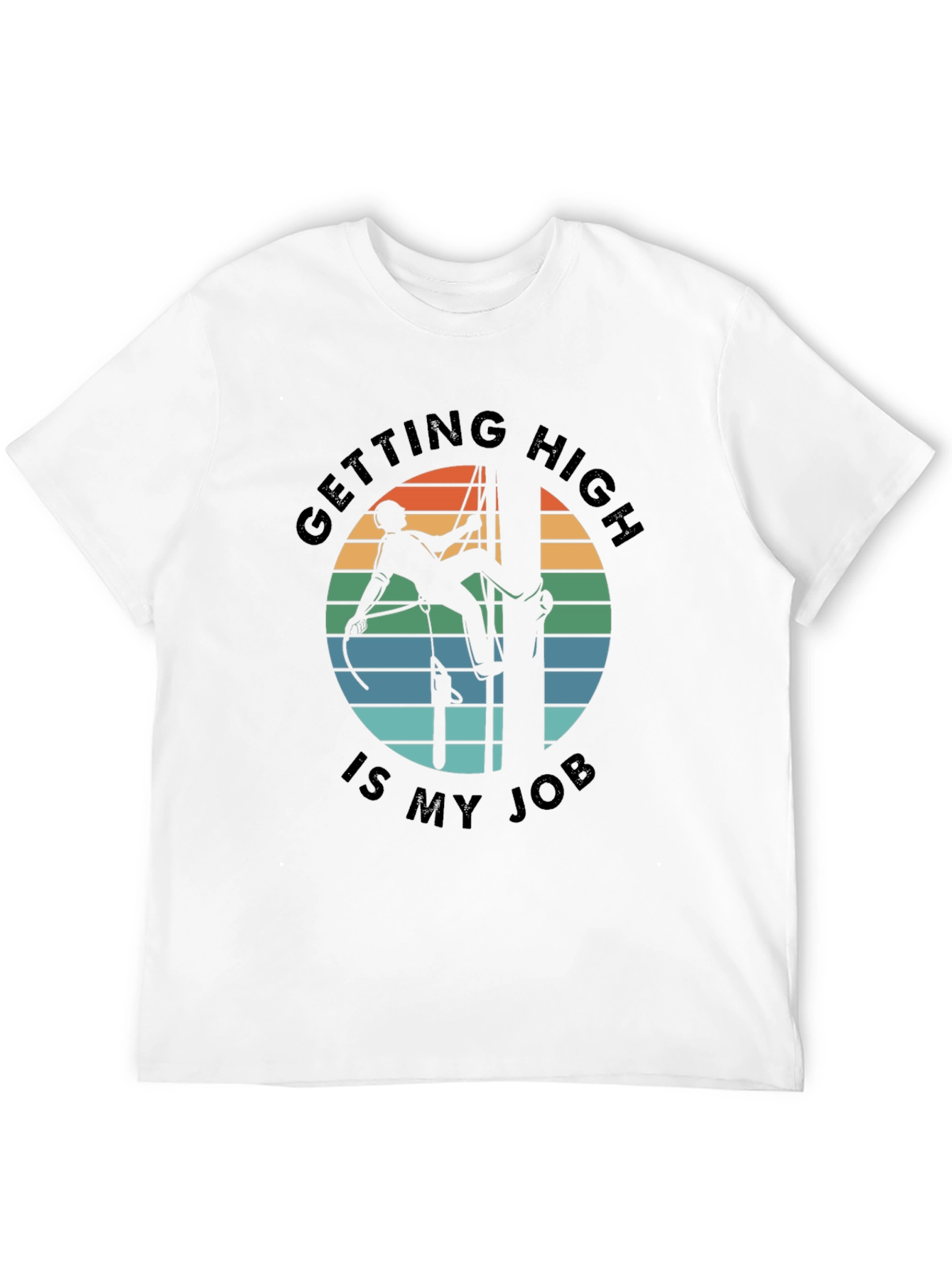Getting High Is My Job Black Graphic T-Shirt