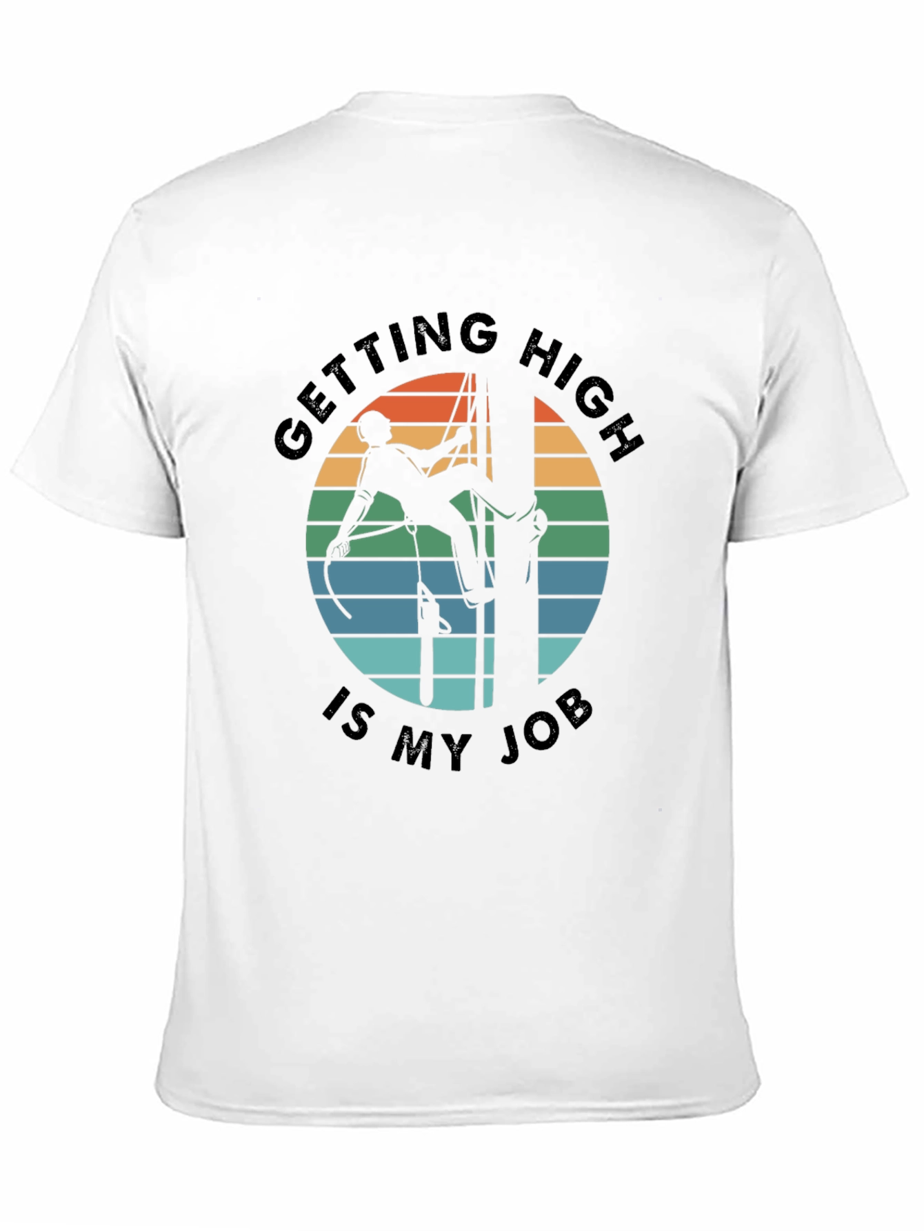 Getting High Is My Job Black Graphic T-Shirt