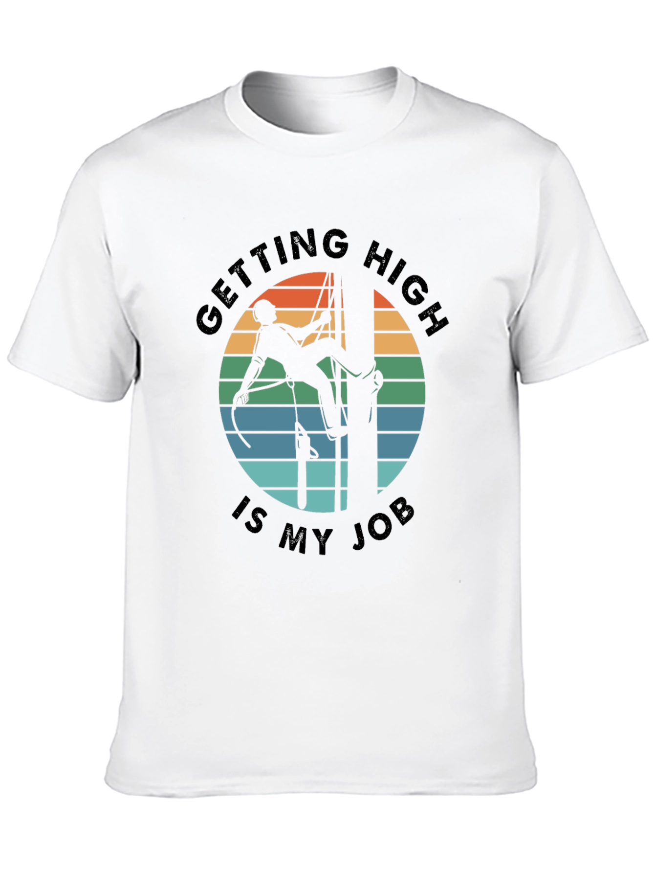 Getting High Is My Job Black Graphic T-Shirt