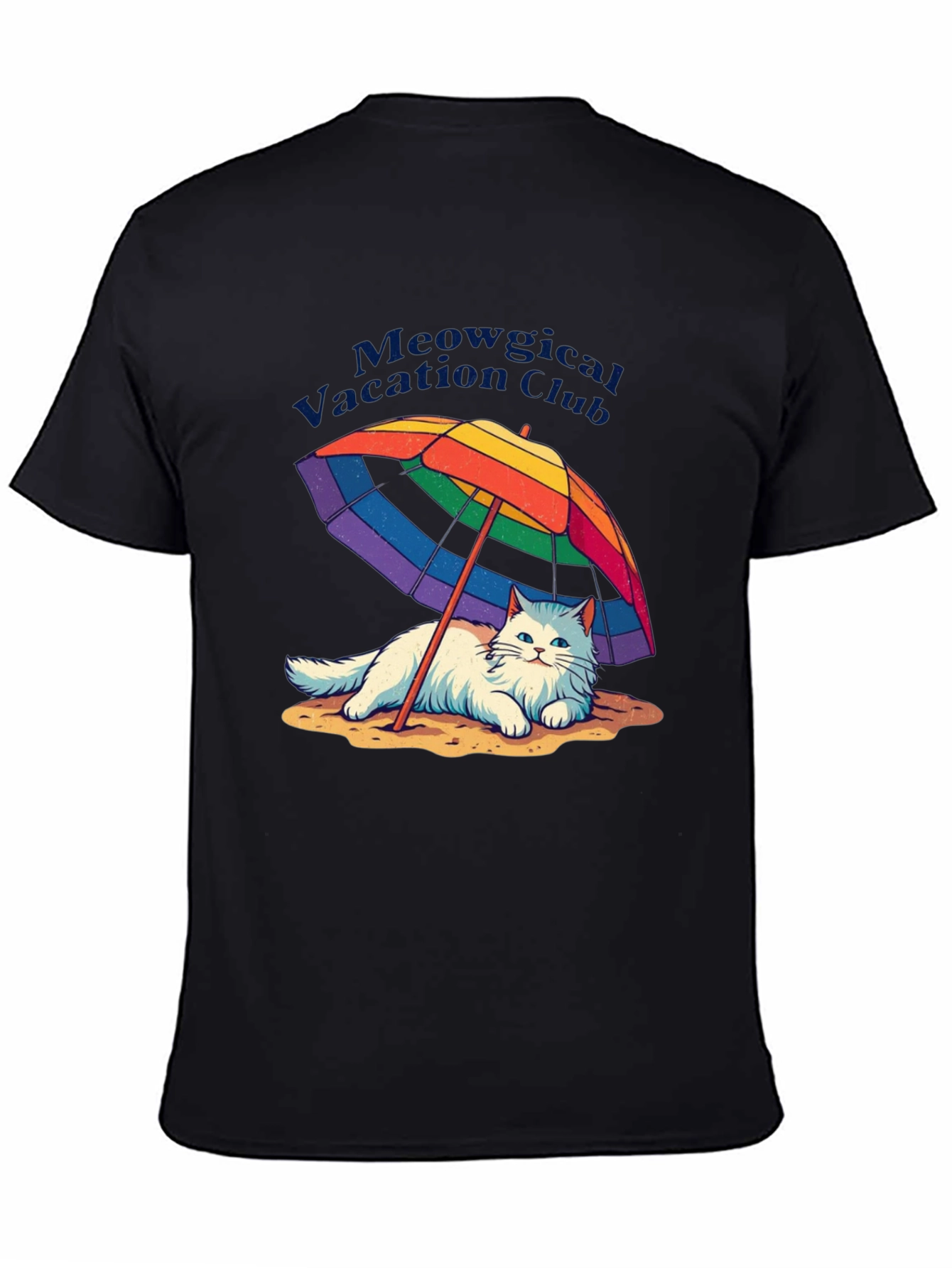 Meowgical Vacation Club Black T-Shirt