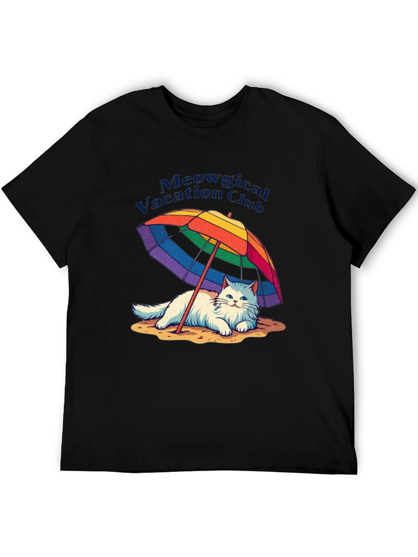 Meowgical Vacation Club Black T-Shirt