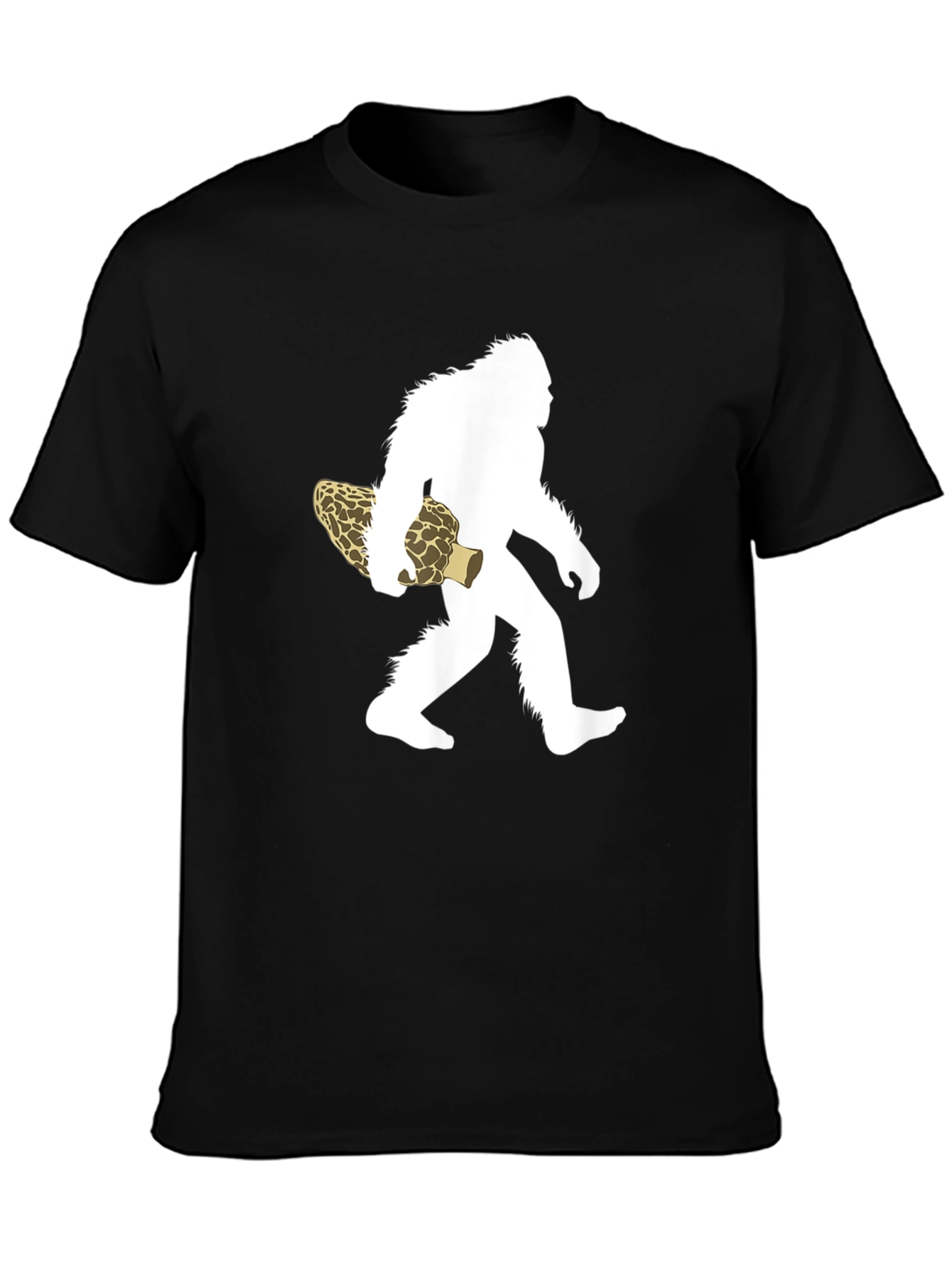 Sasquatch Morel Mushroom Graphic T-Shirt