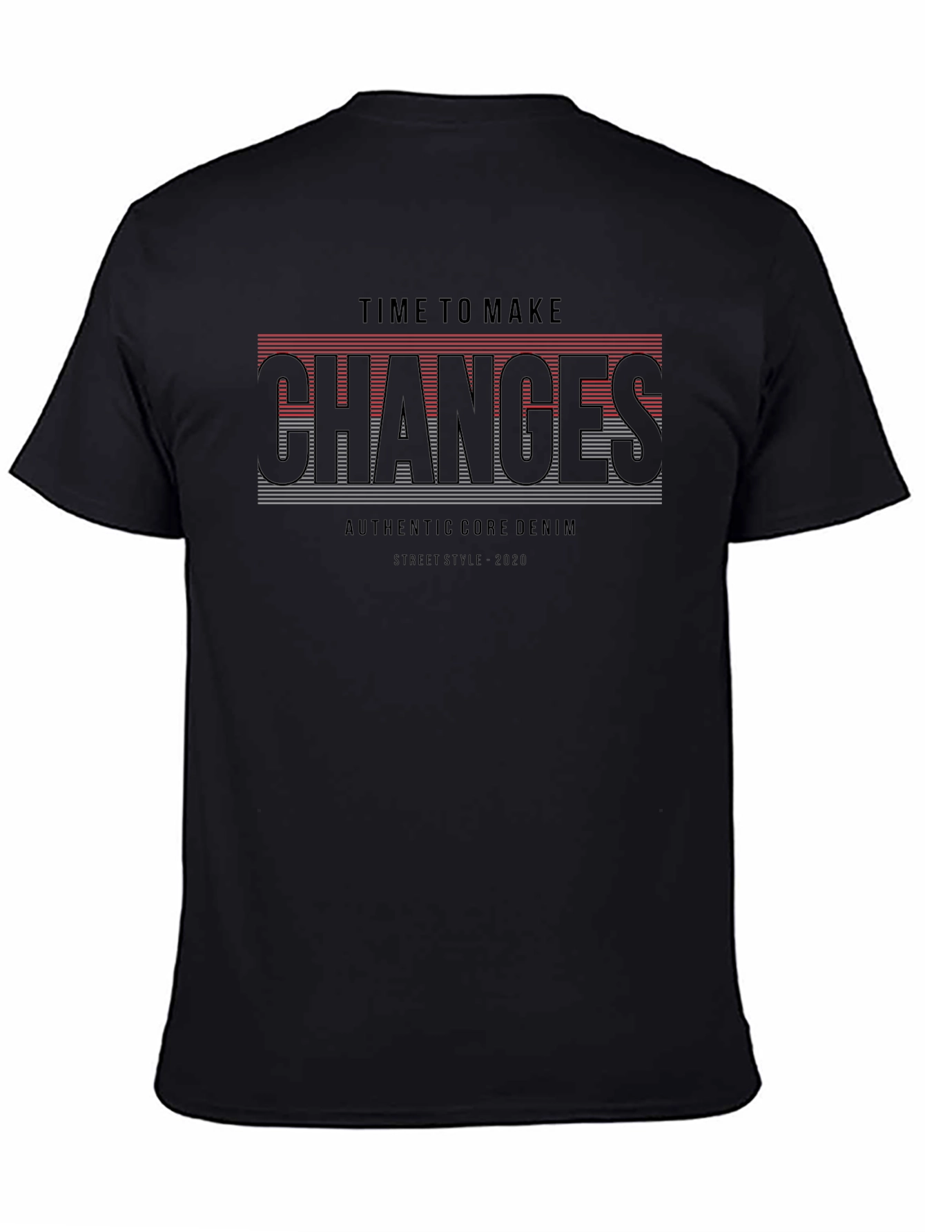 Time to Make Changes Black Graphic Tee