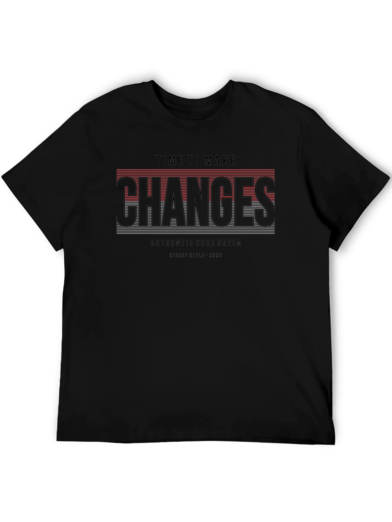 Time to Make Changes Black Graphic Tee