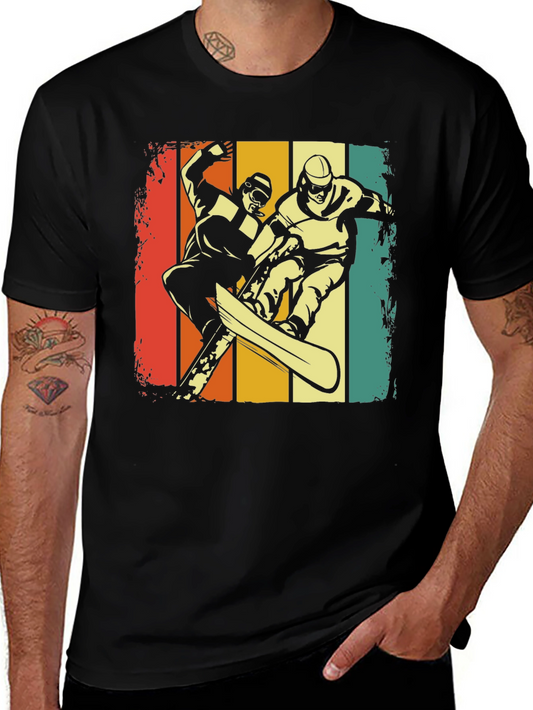 Vintage Snowboarder Graphic Tee - Retro Style