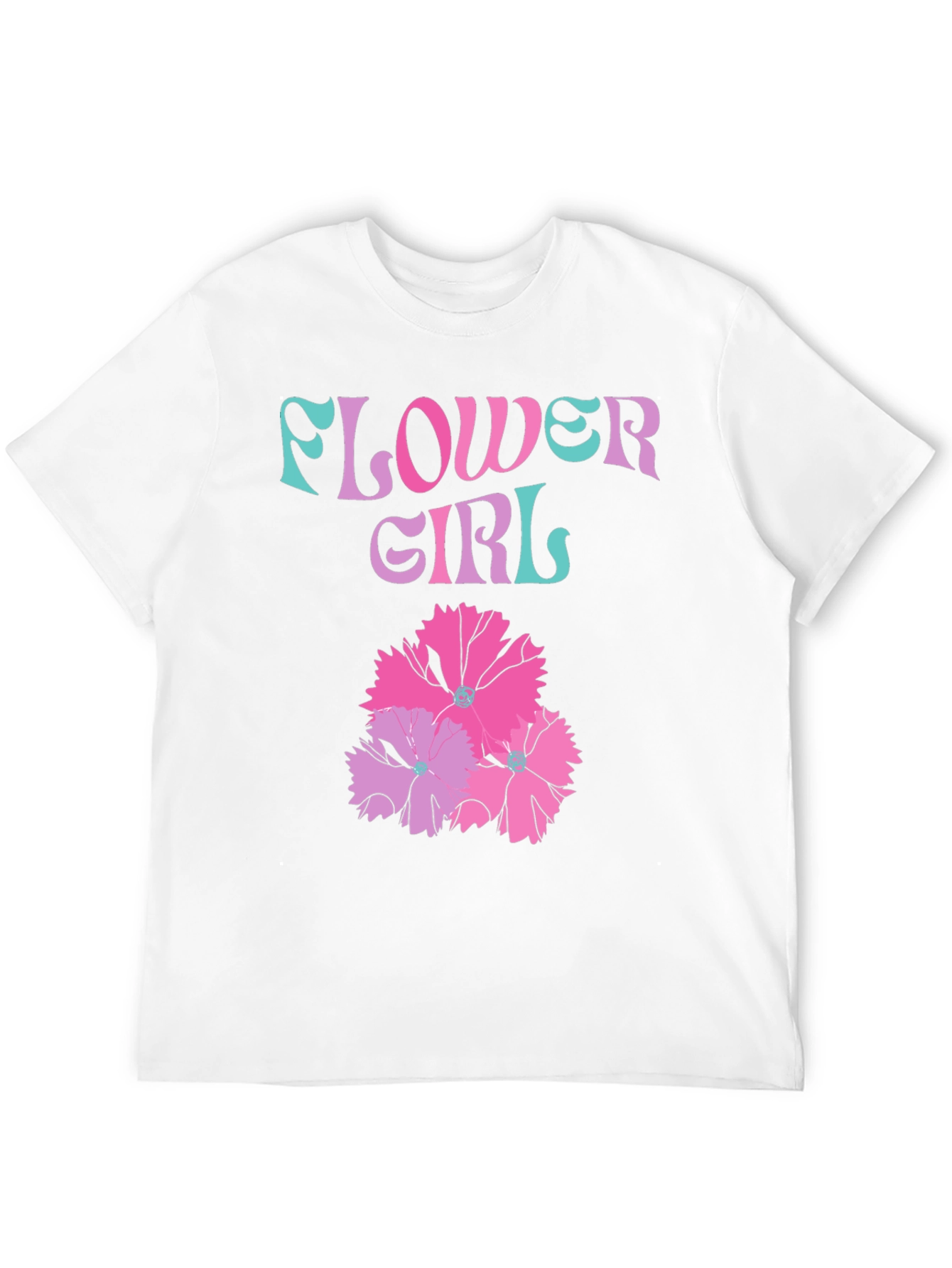 Flower Girl Graphic T-Shirt - Trendy Tee