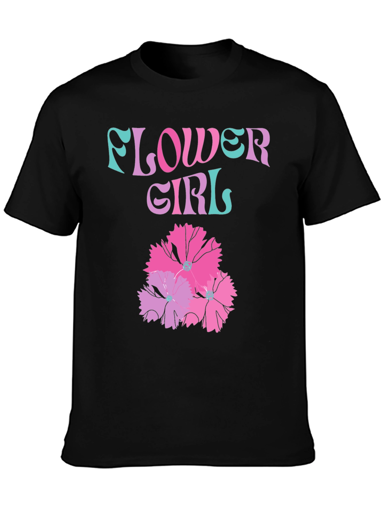 Flower Girl Graphic T-Shirt - Trendy Tee