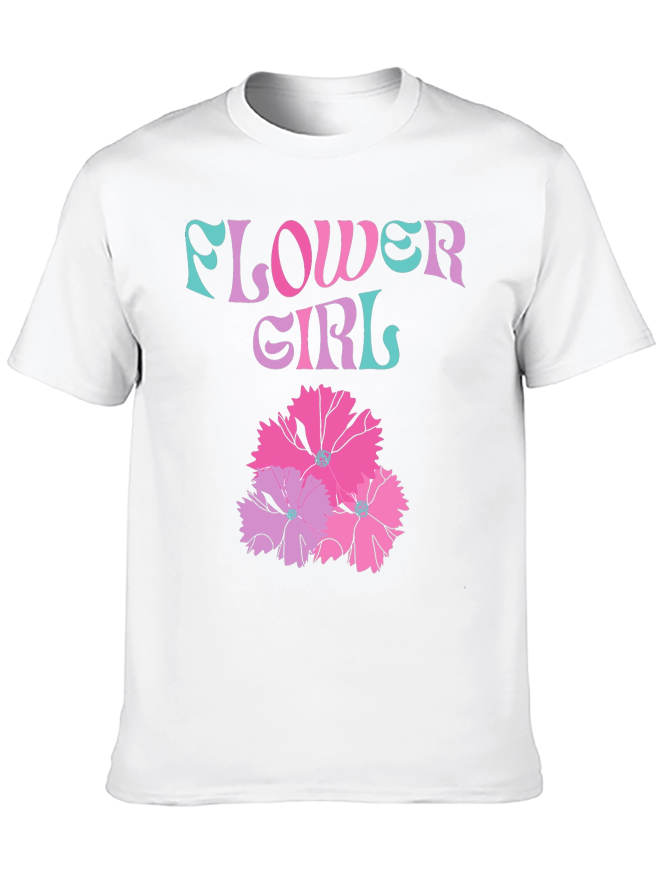 Flower Girl Graphic T-Shirt - Trendy Tee