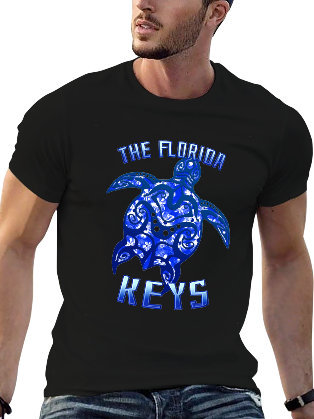 Florida Keys Turtle Graphic Tee - Black
