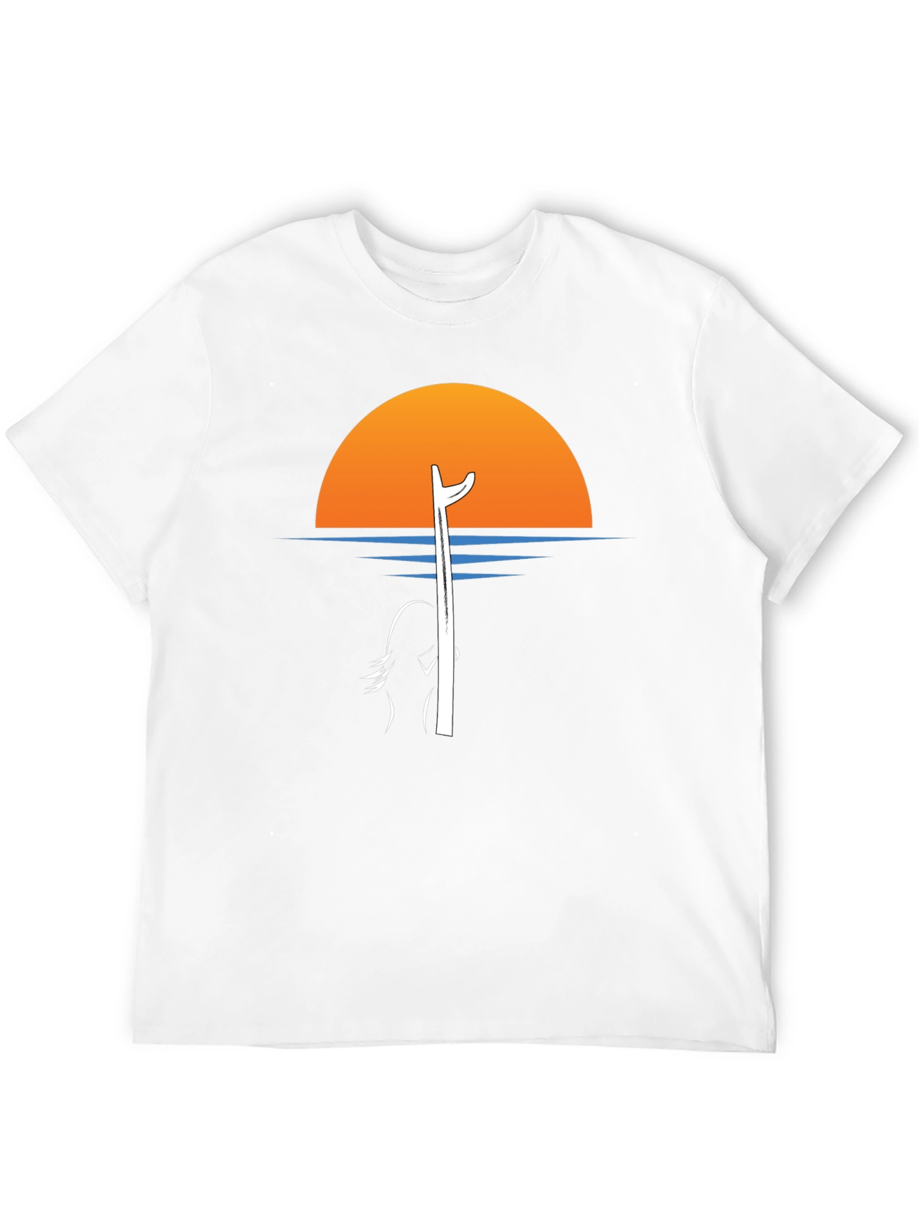 Sunset Surfer Graphic Tee - Black