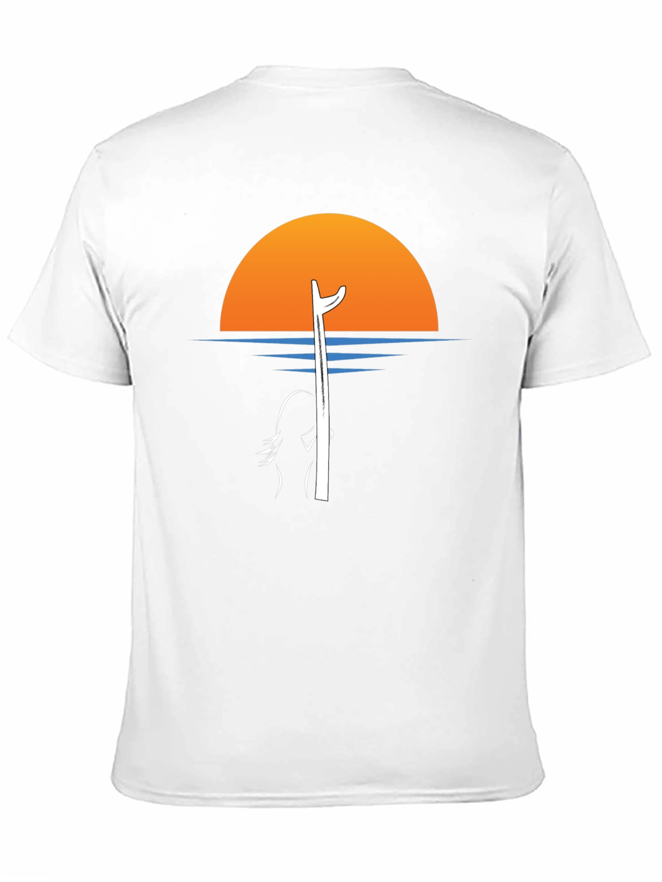 Sunset Surfer Graphic Tee - Black