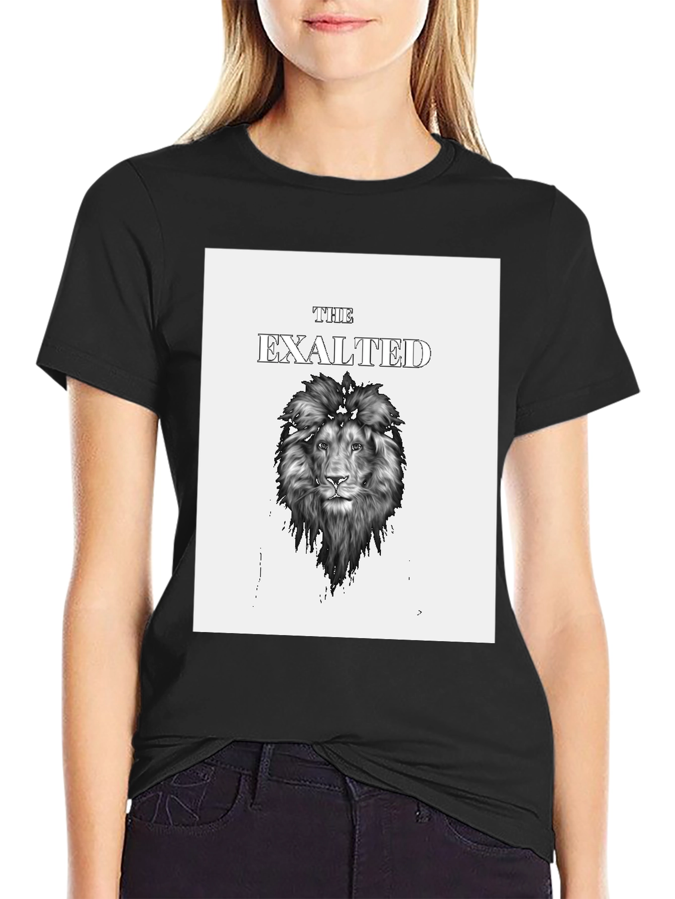 The Exalted Lion Black Graphic T-Shirt