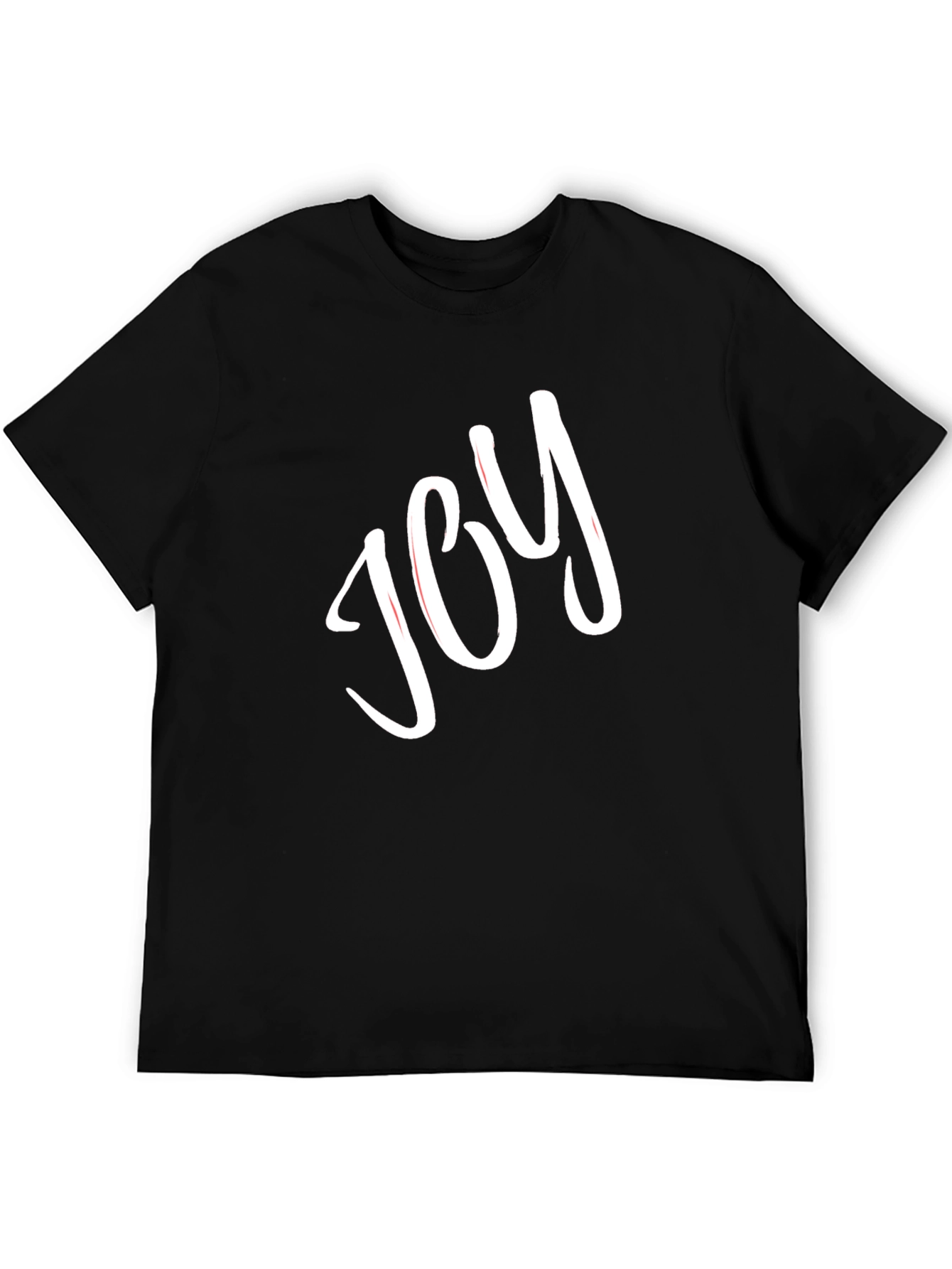 Joy Graphic Black Tee - Classic Comfort