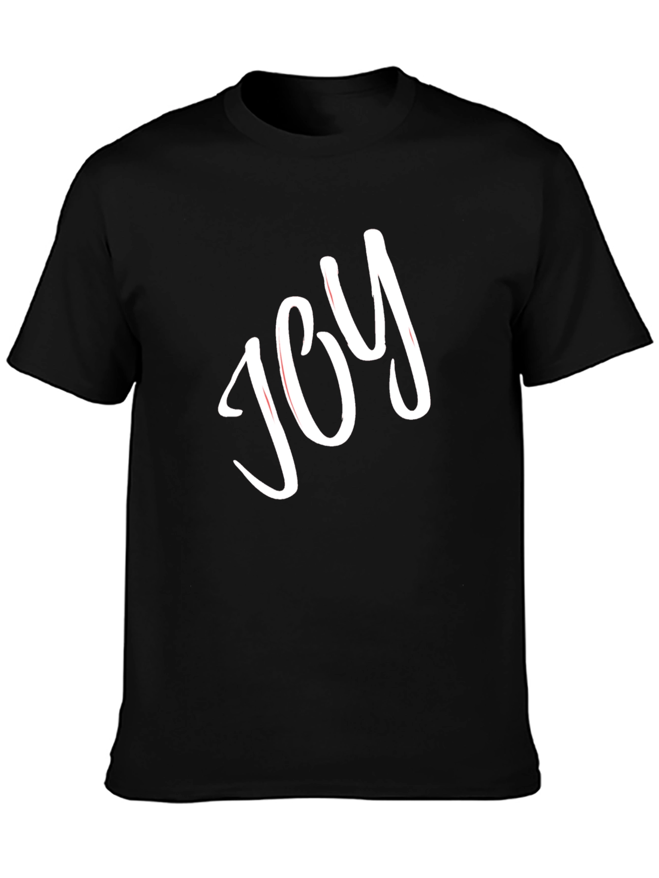 Joy Graphic Black Tee - Classic Comfort