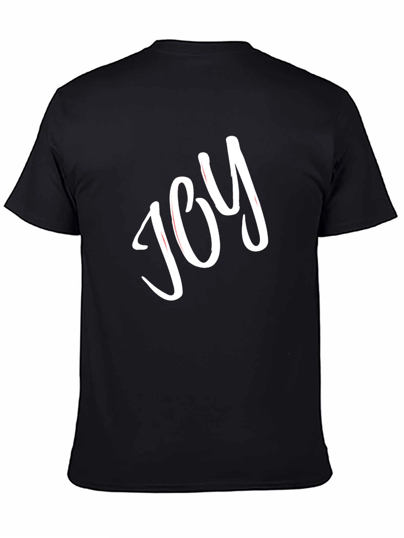 Joy Graphic Black Tee - Classic Comfort