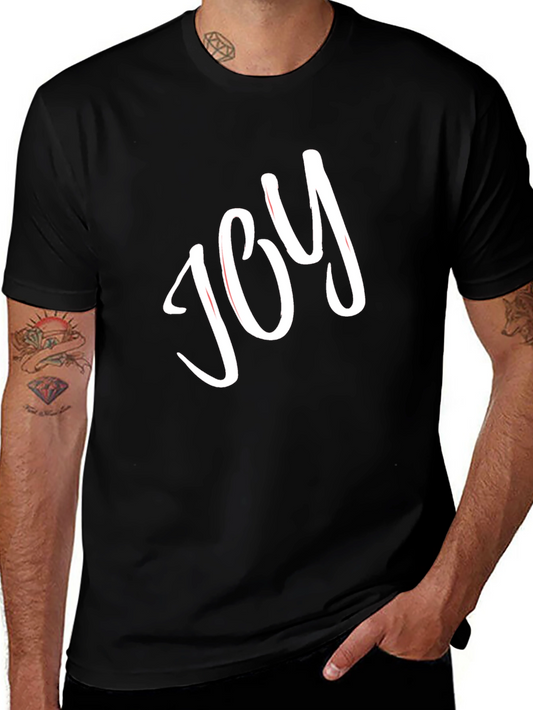 Joy Graphic Black Tee - Classic Comfort
