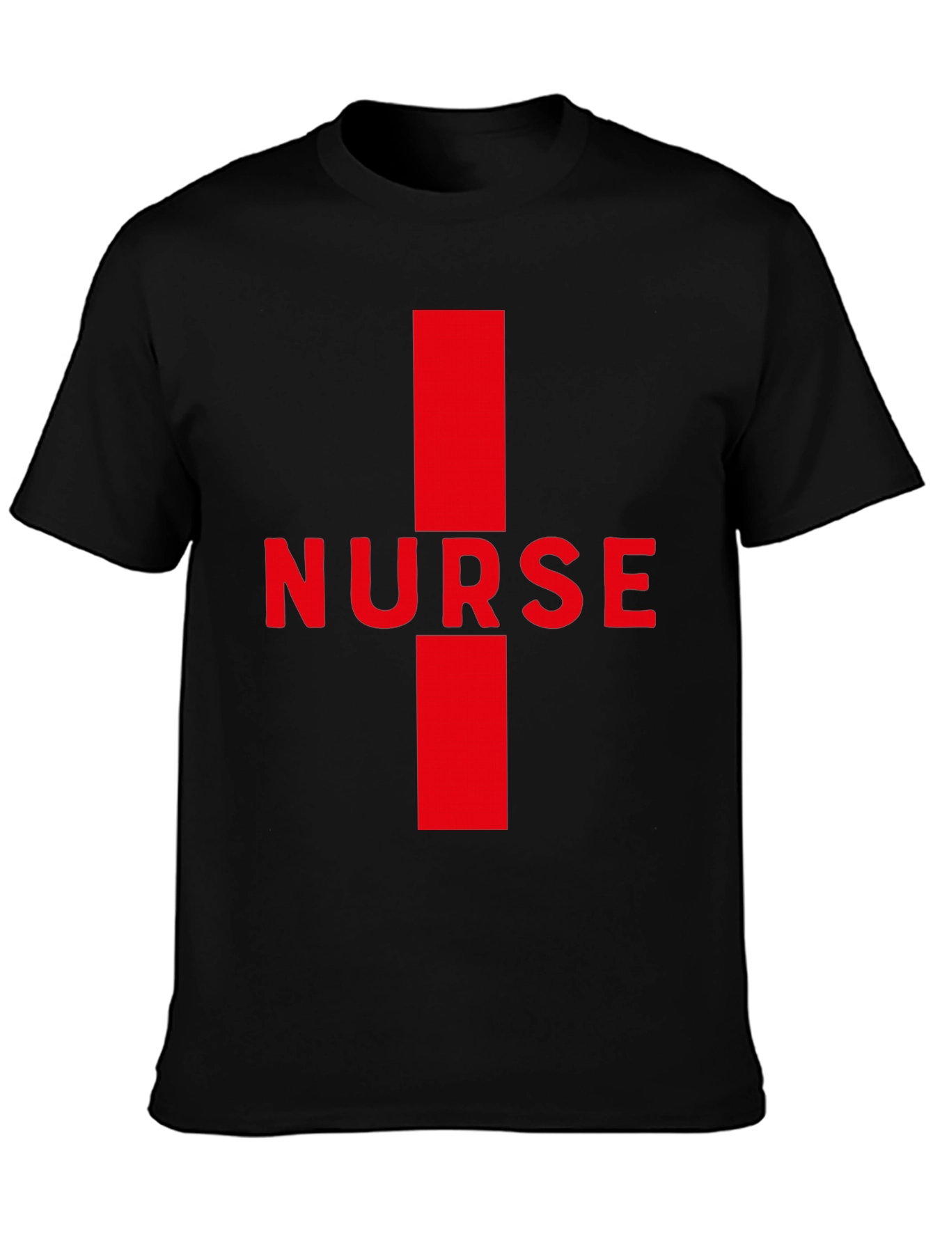 Nurse Red Cross Black T-Shirt