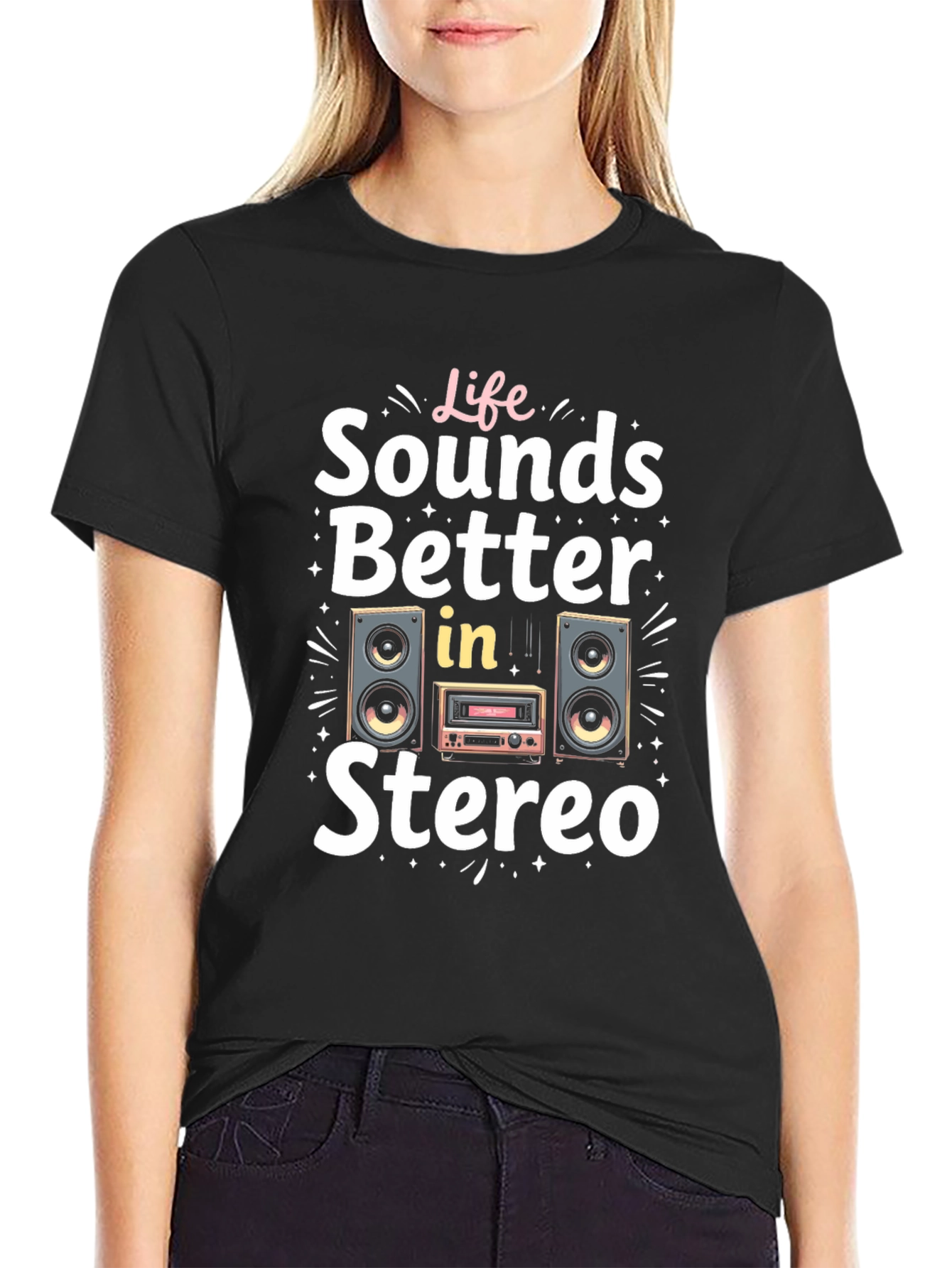 Life Sounds Better in Stereo Graphic Tee