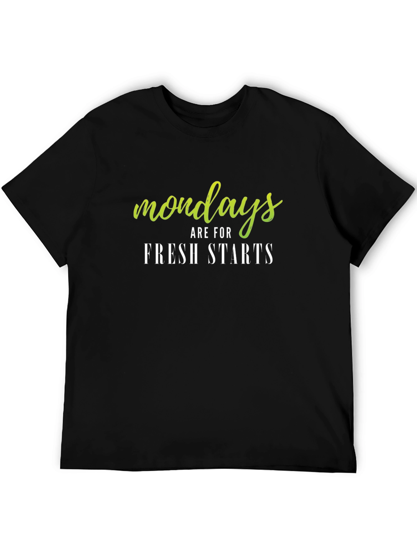 Monday Fresh Start Black T-Shirt
