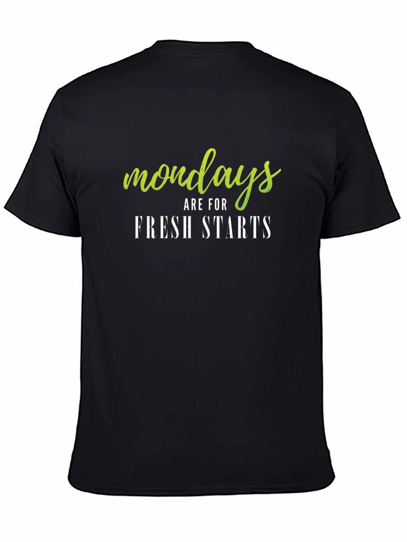 Monday Fresh Start Black T-Shirt