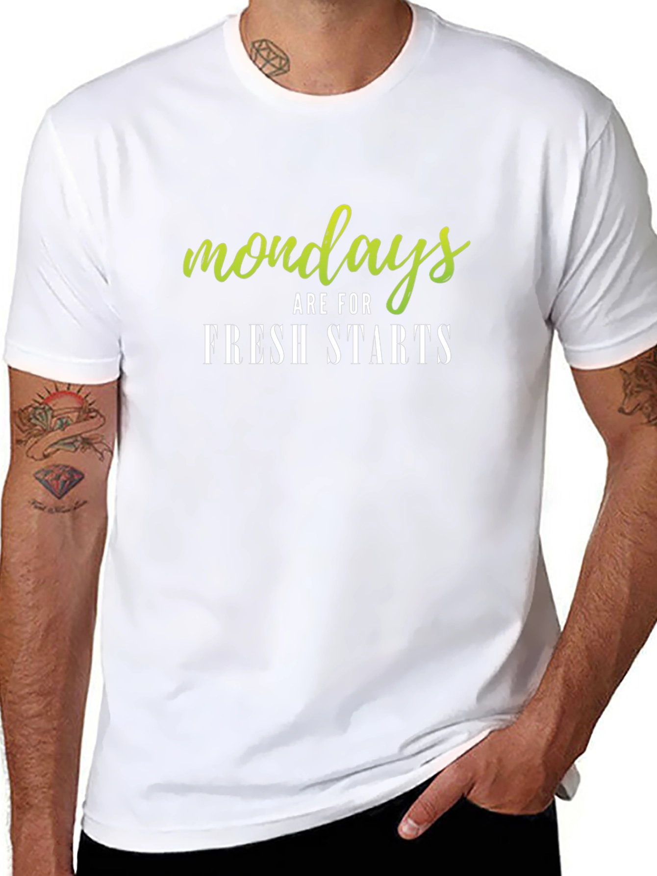 Monday Fresh Start Black T-Shirt