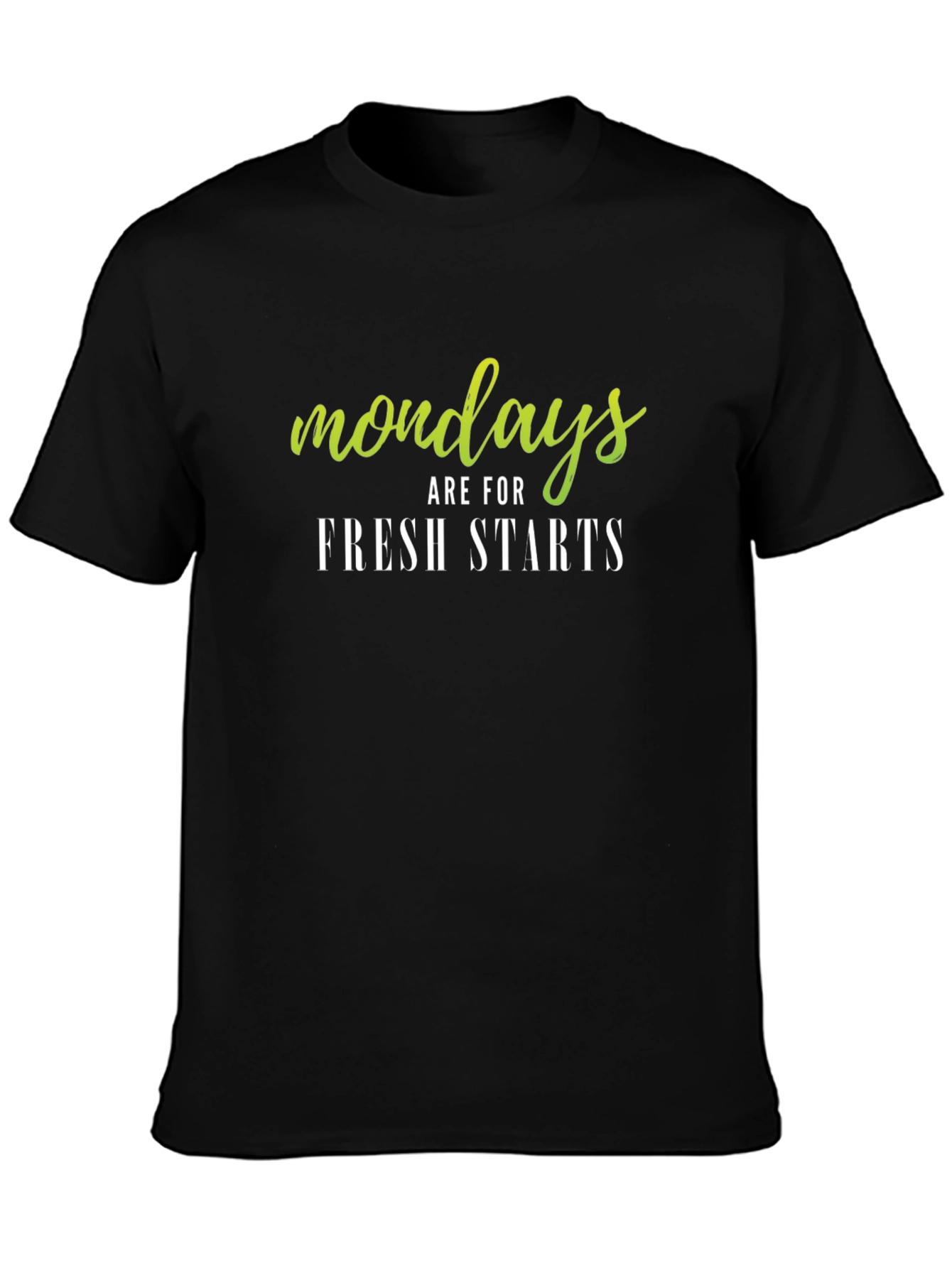 Monday Fresh Start Black T-Shirt