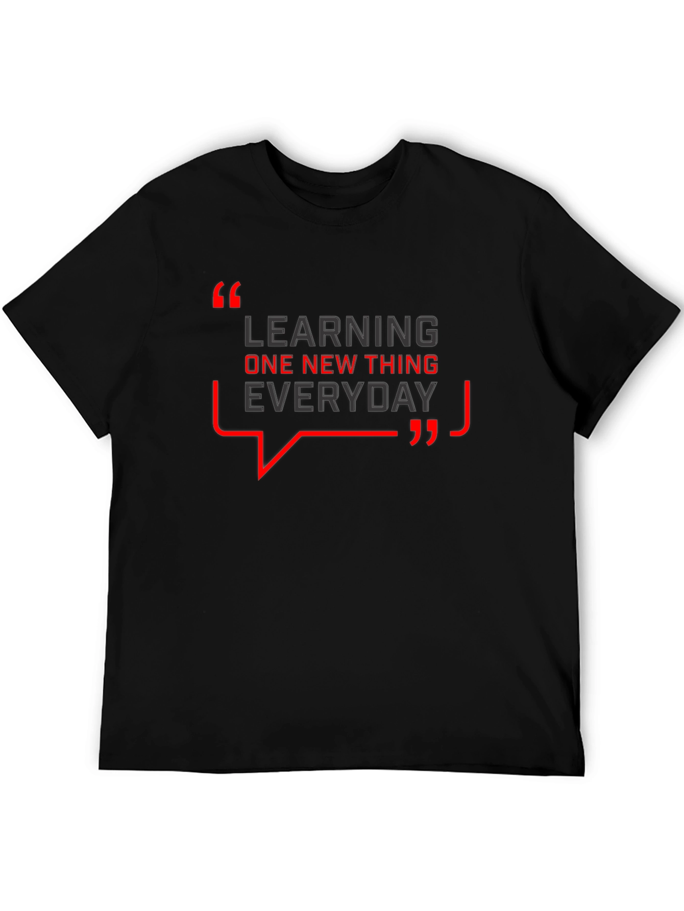 Learning Everyday Graphic T-Shirt - Black