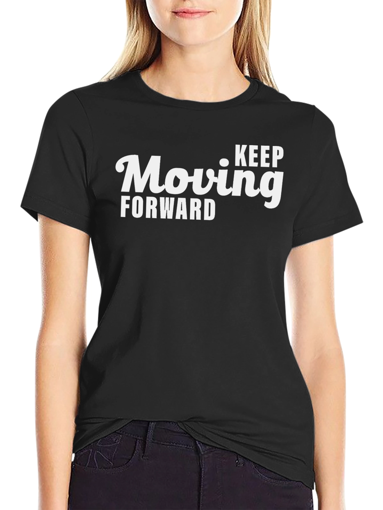 Keep Moving Forward Graphic Tee - Black