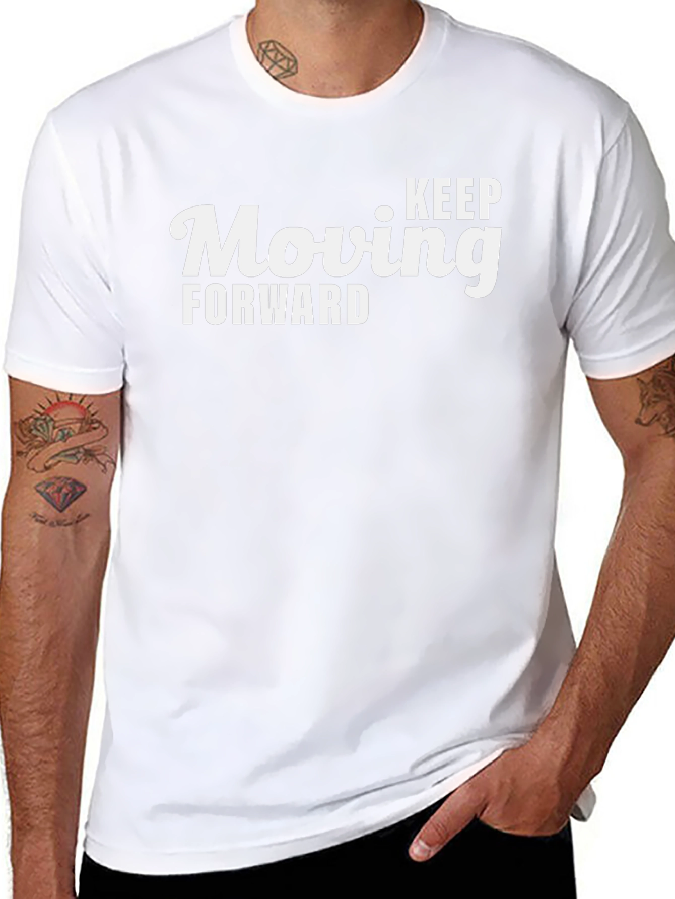 Keep Moving Forward Graphic Tee - Black