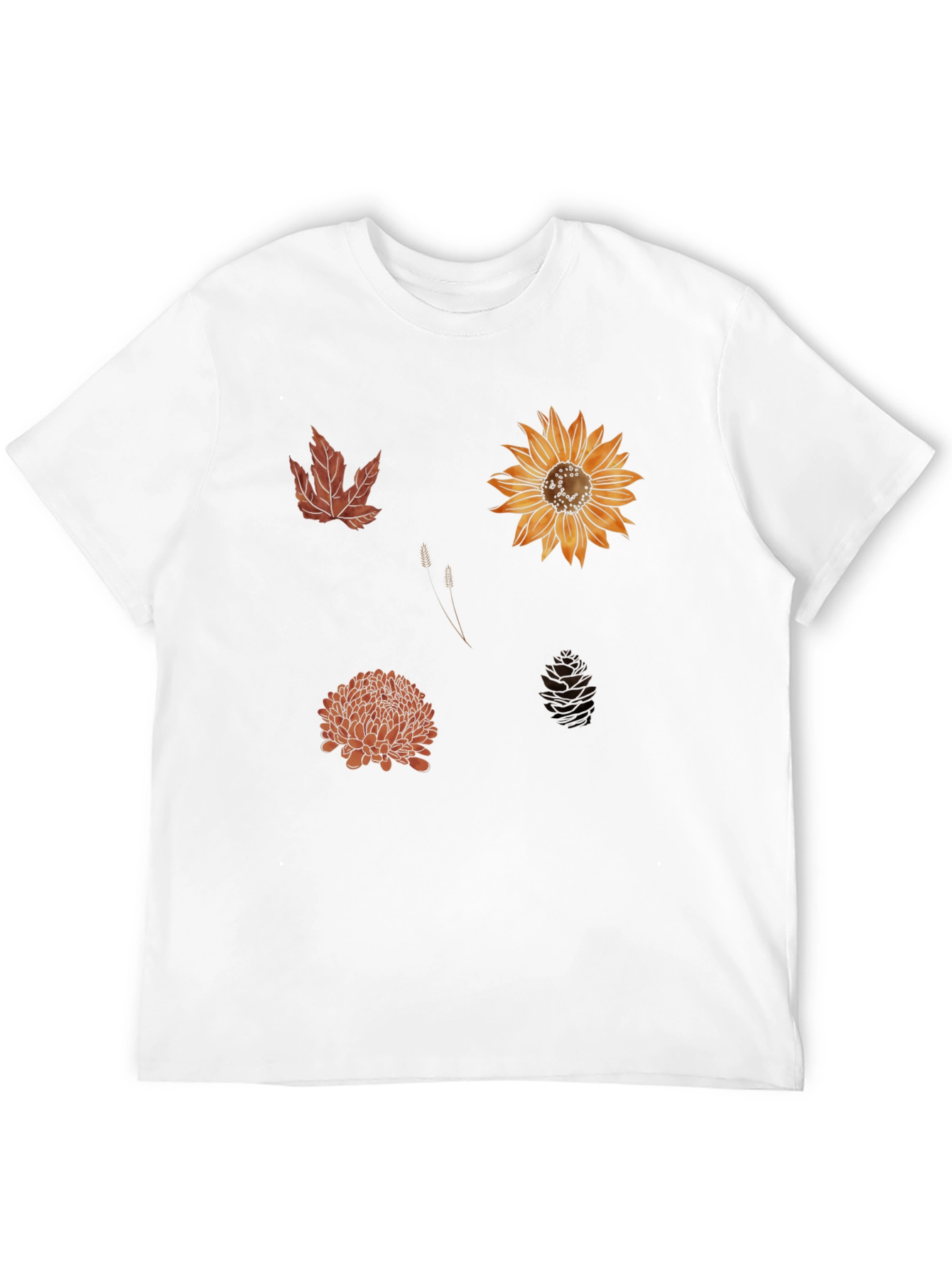 Autumn Floral T-Shirt - Black Botanical Tee