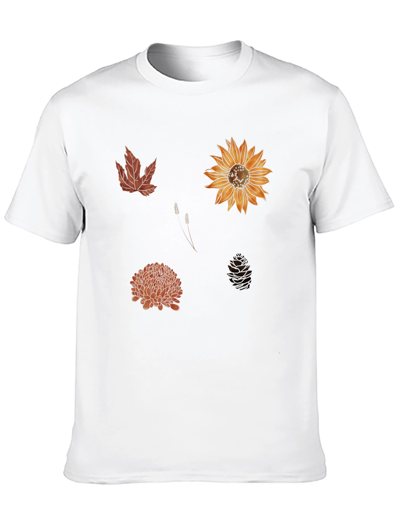 Autumn Floral T-Shirt - Black Botanical Tee