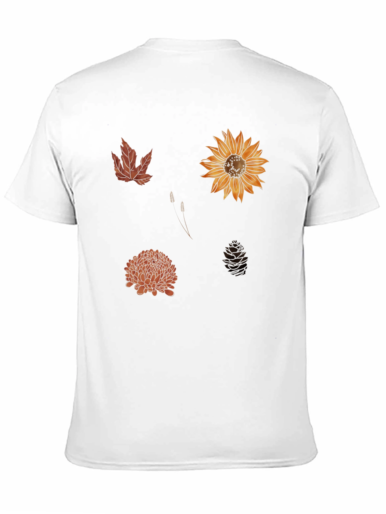 Autumn Floral T-Shirt - Black Botanical Tee
