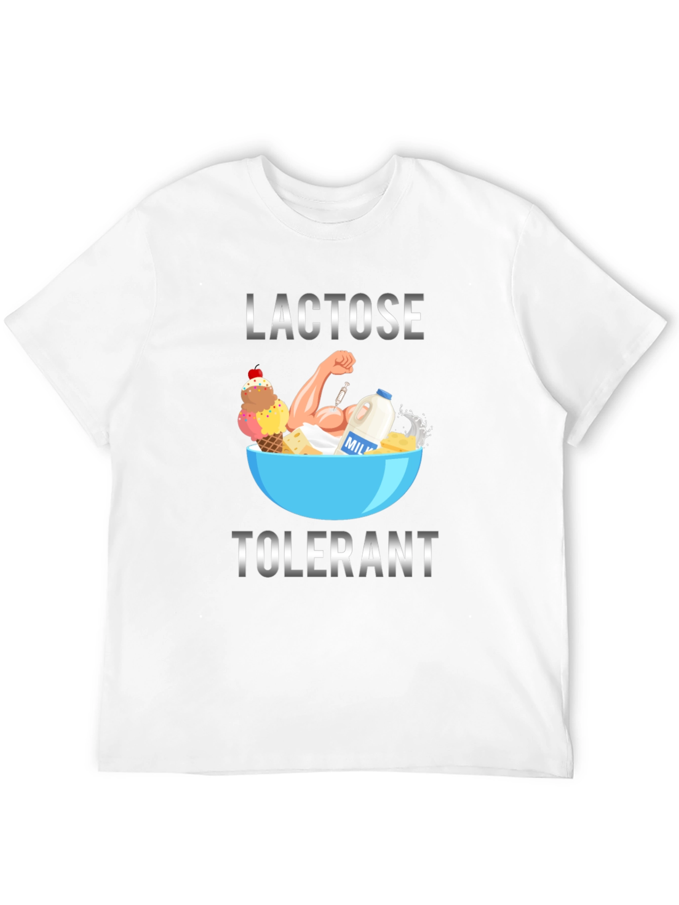 Lactose Tolerant Graphic Tee - Black