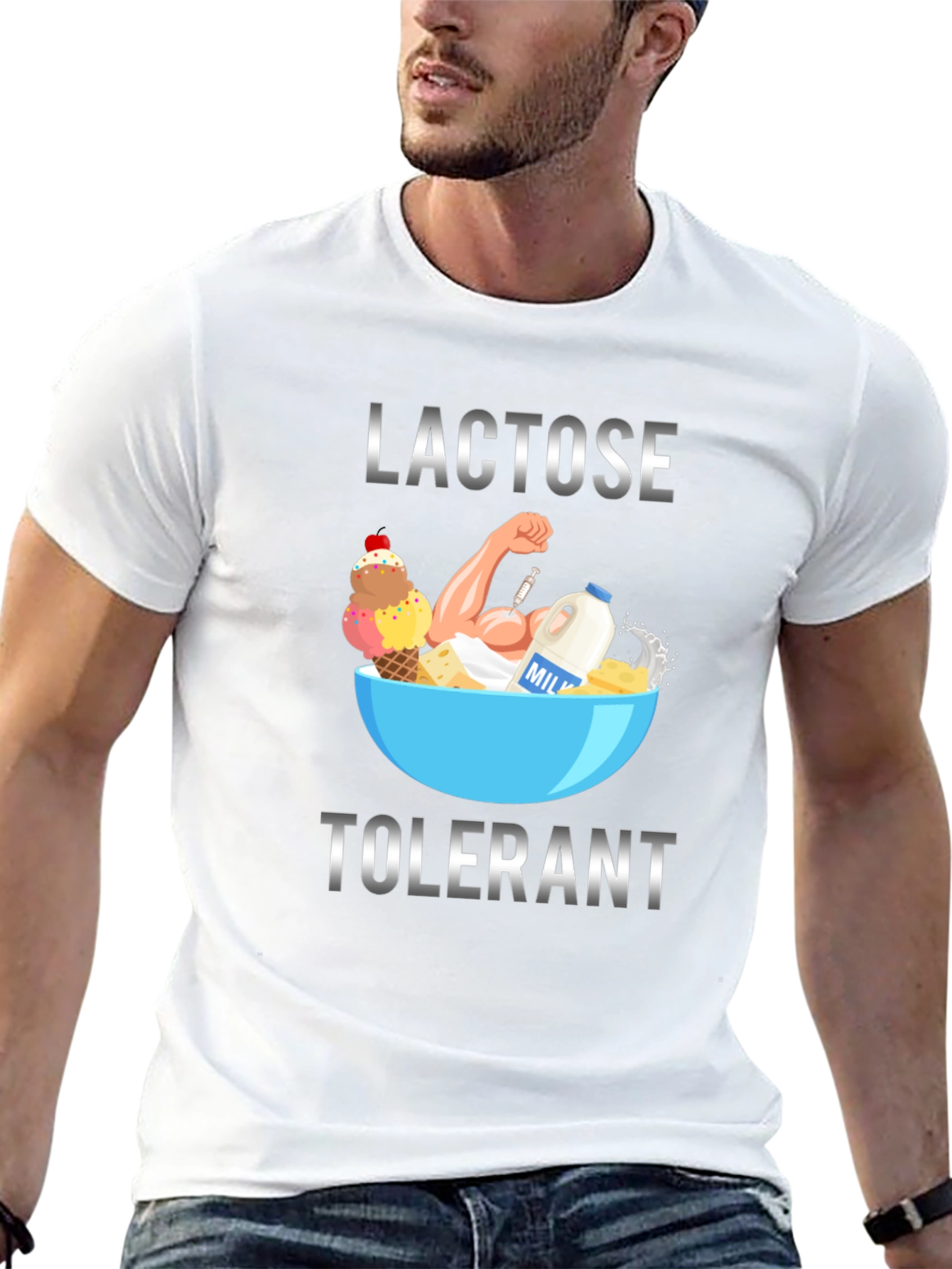 Lactose Tolerant Graphic Tee - Black