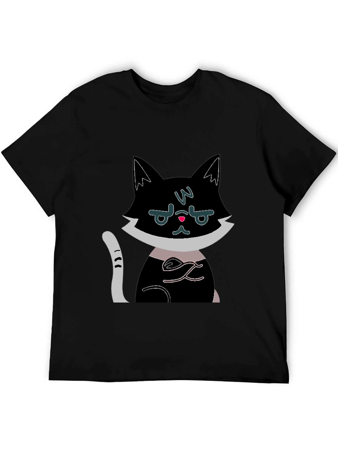 Grumpy Cat Graphic Tee - Black Cotton Shirt