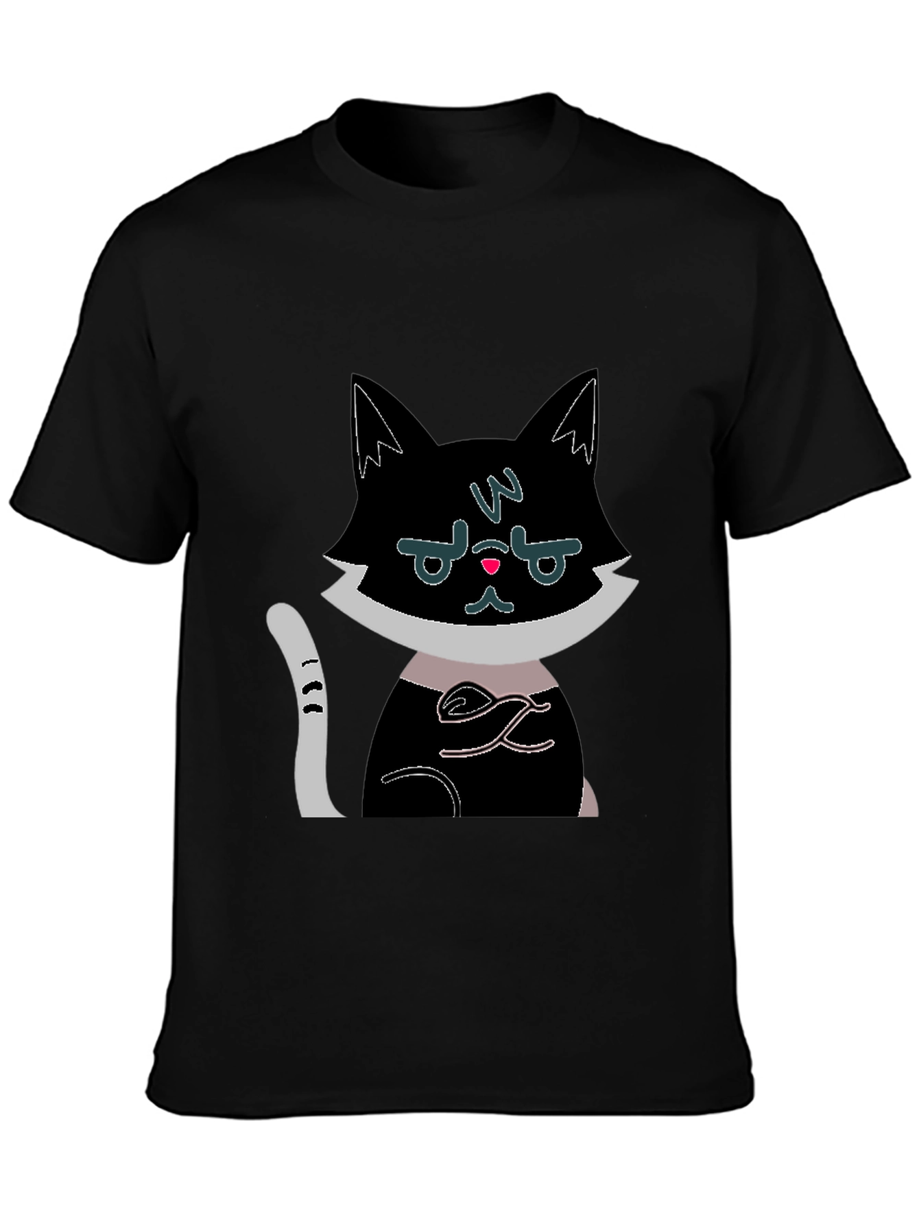 Grumpy Cat Graphic Tee - Black Cotton Shirt