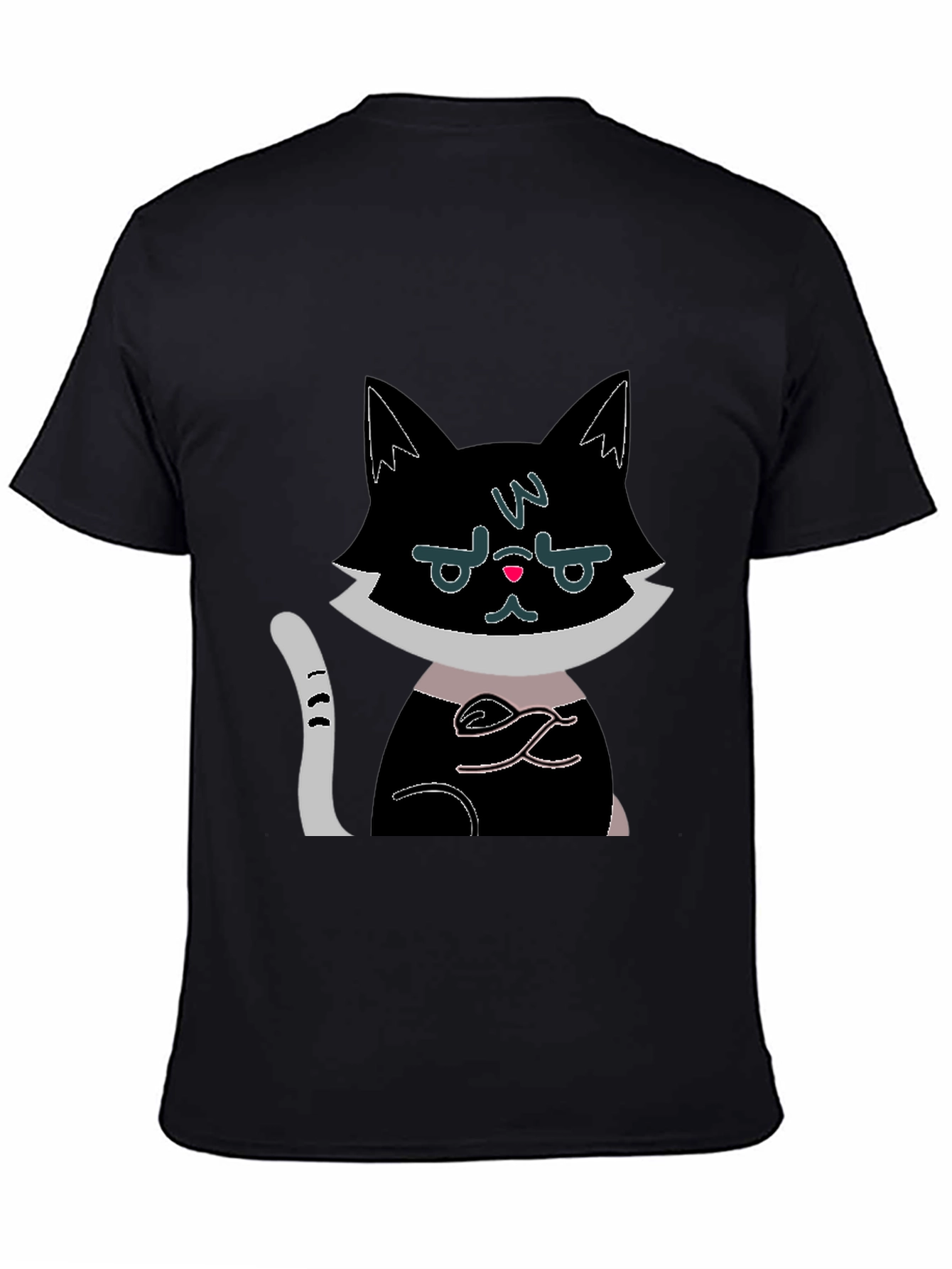 Grumpy Cat Graphic Tee - Black Cotton Shirt