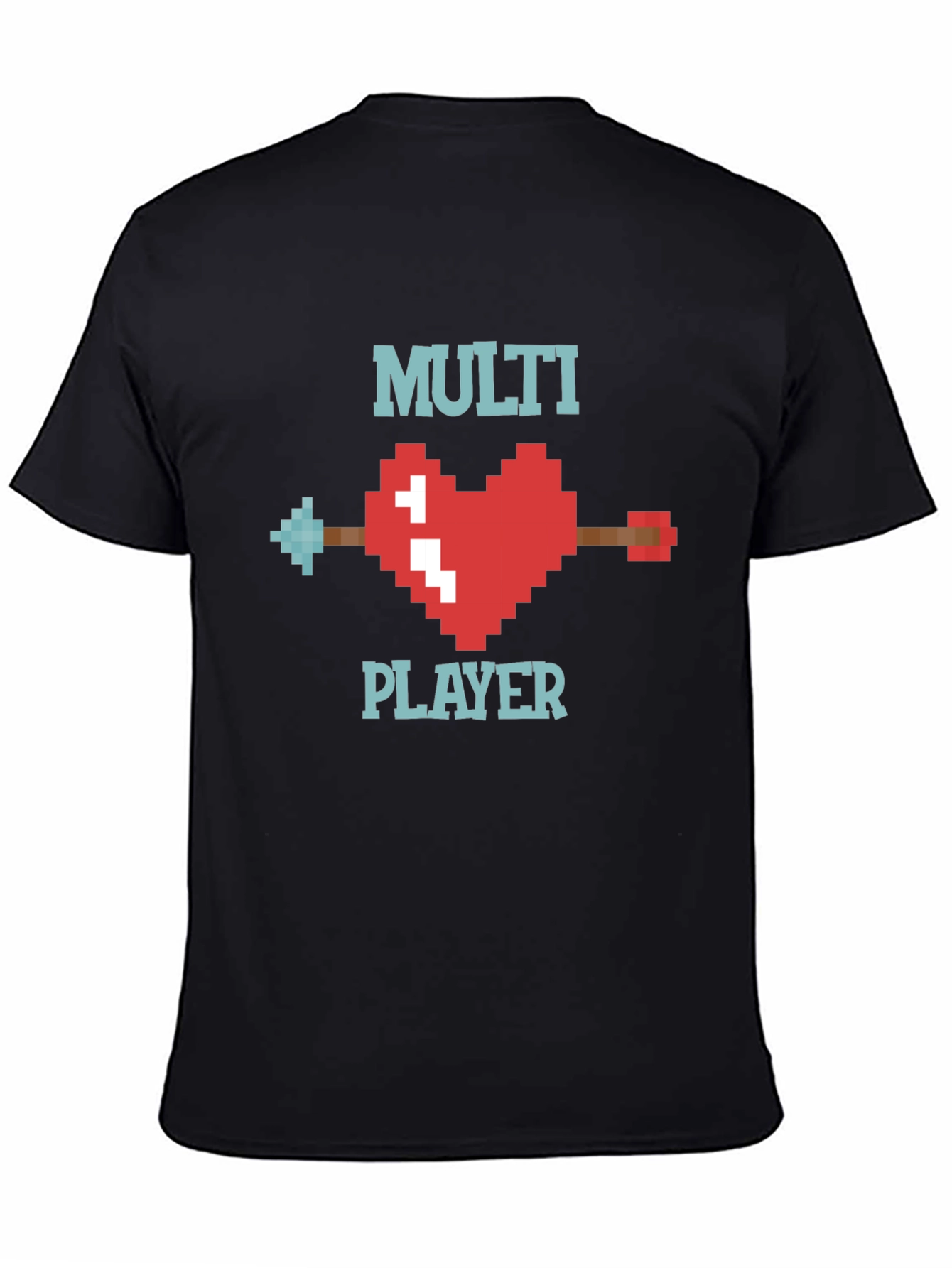 Multiplayer Pixel Heart T-Shirt - Gamer Style