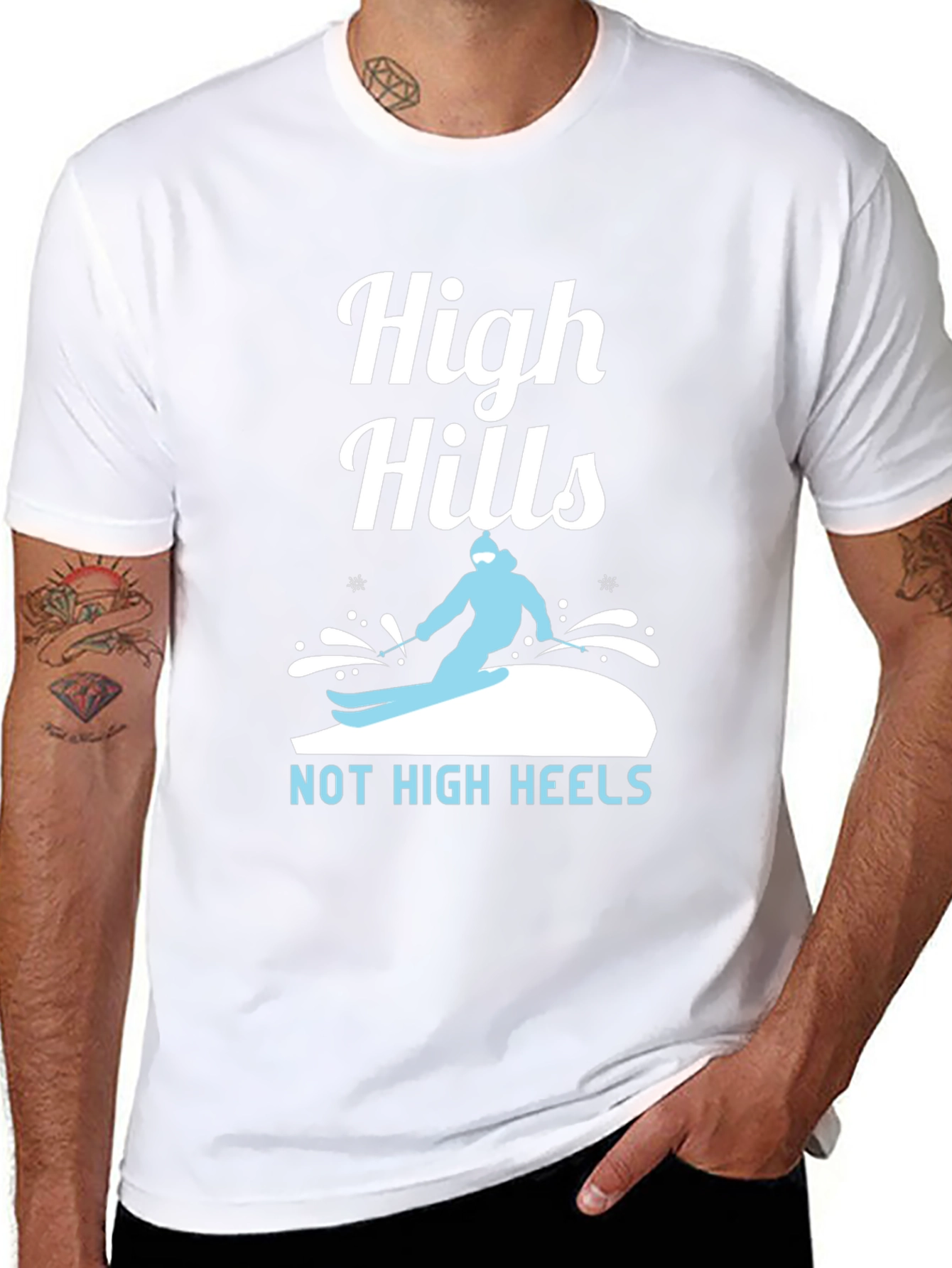 High Hills Not High Heels Graphic Tee