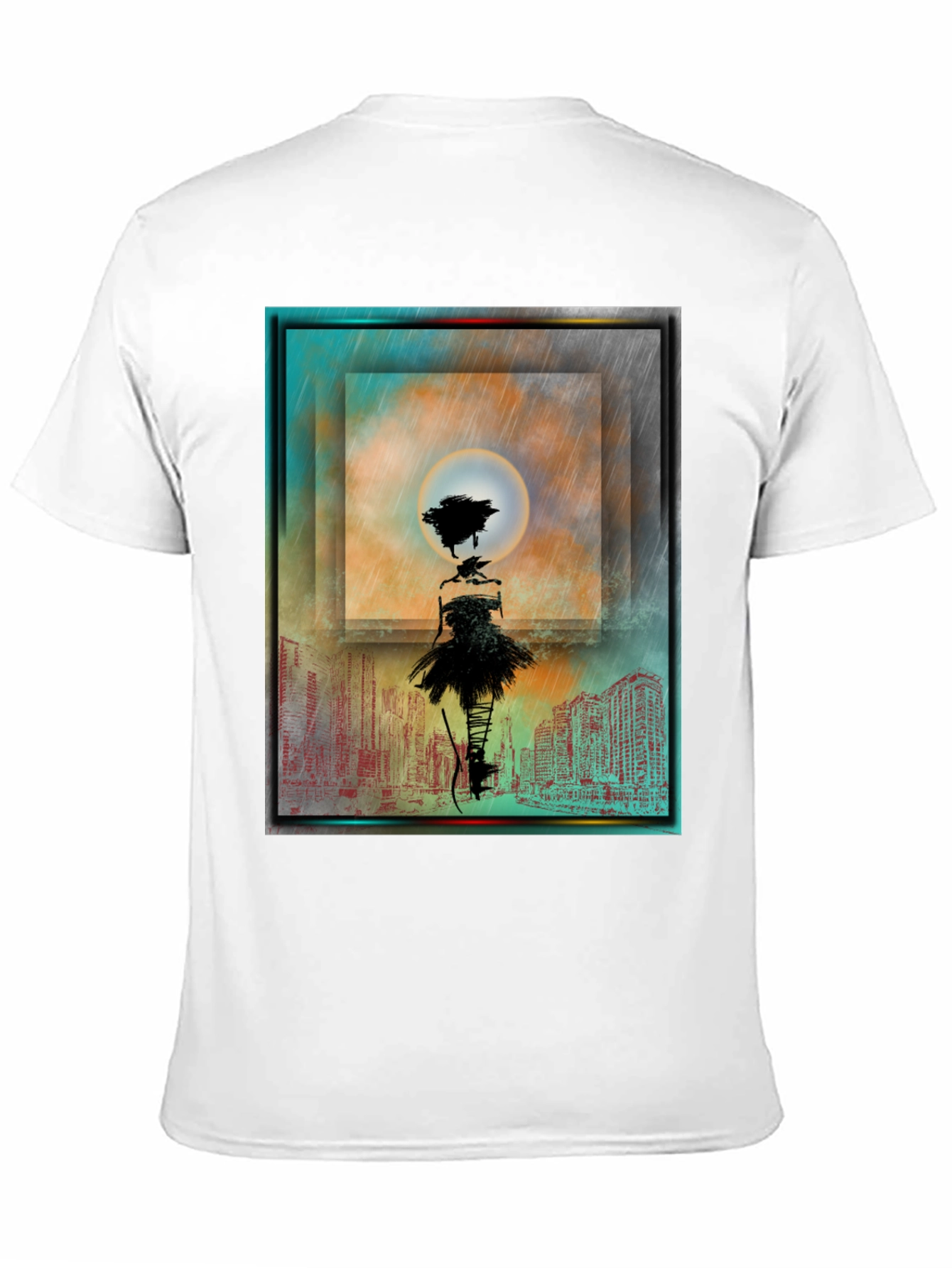 Abstract Cityscape Tee - Stylish Urban Design