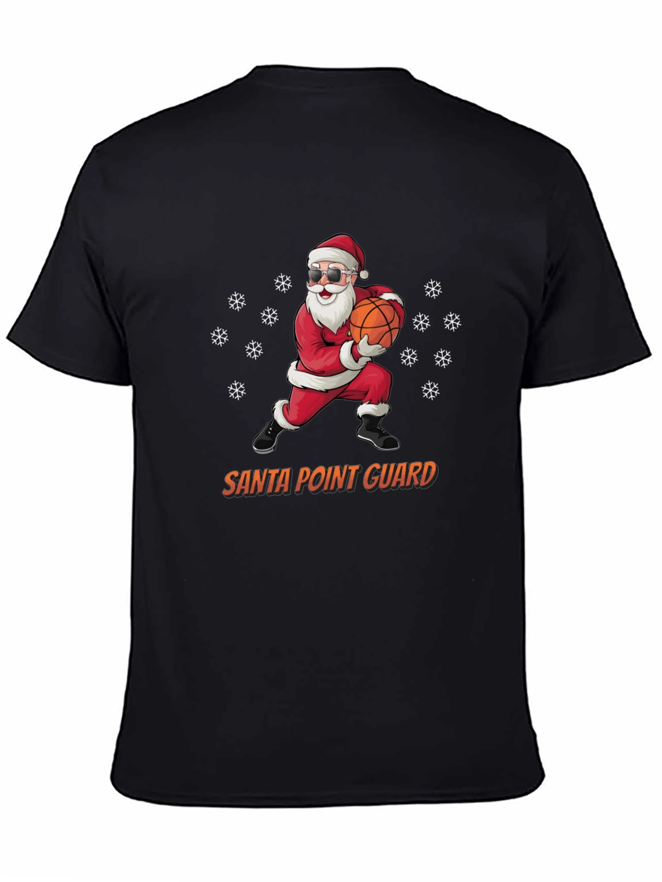 Santa Point Guard T-Shirt - Holiday Basketball