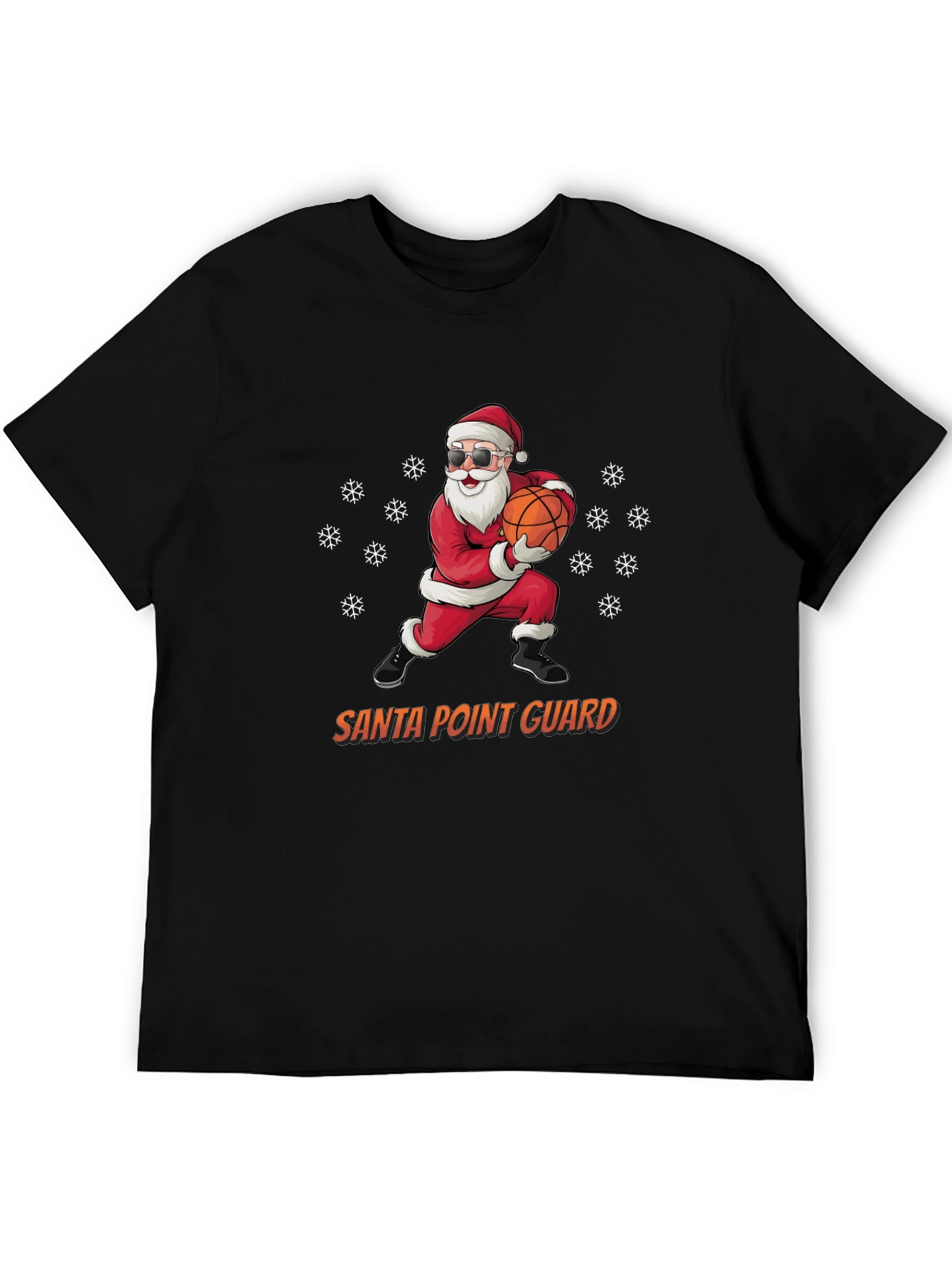 Santa Point Guard T-Shirt - Holiday Basketball