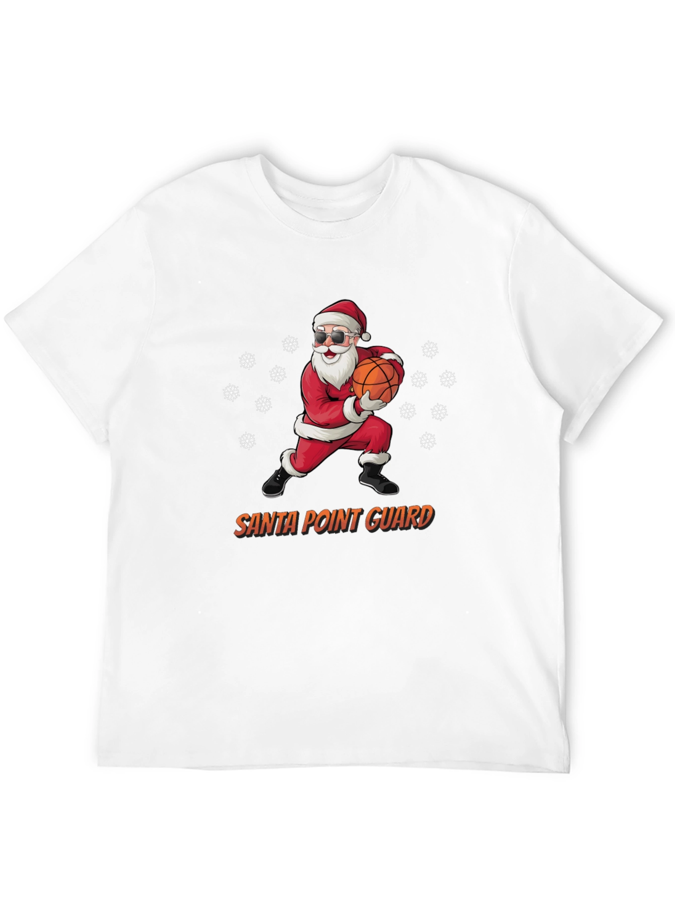 Santa Point Guard T-Shirt - Holiday Basketball
