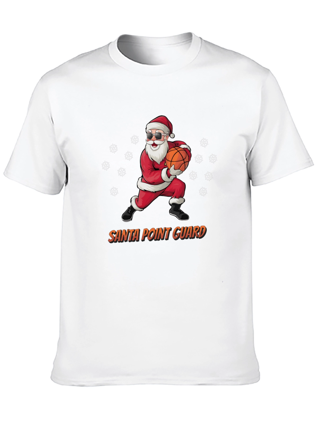 Santa Point Guard T-Shirt - Holiday Basketball