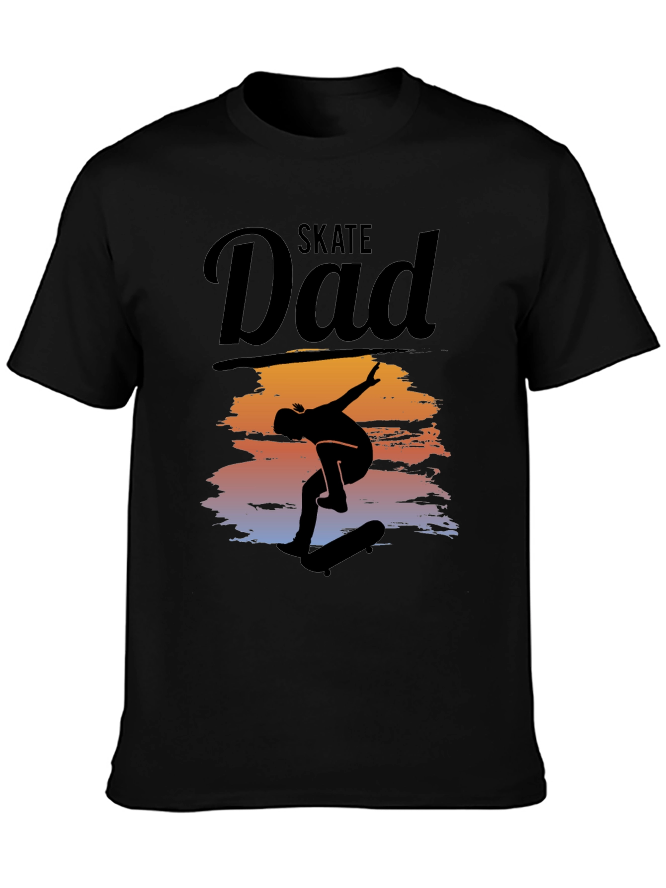 Skate Dad T-Shirt Cool Silhouette Graphic Tee