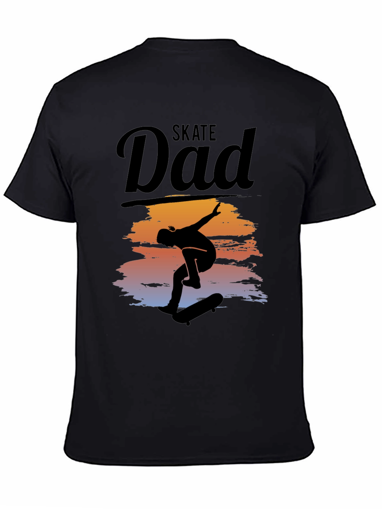 Skate Dad T-Shirt Cool Silhouette Graphic Tee