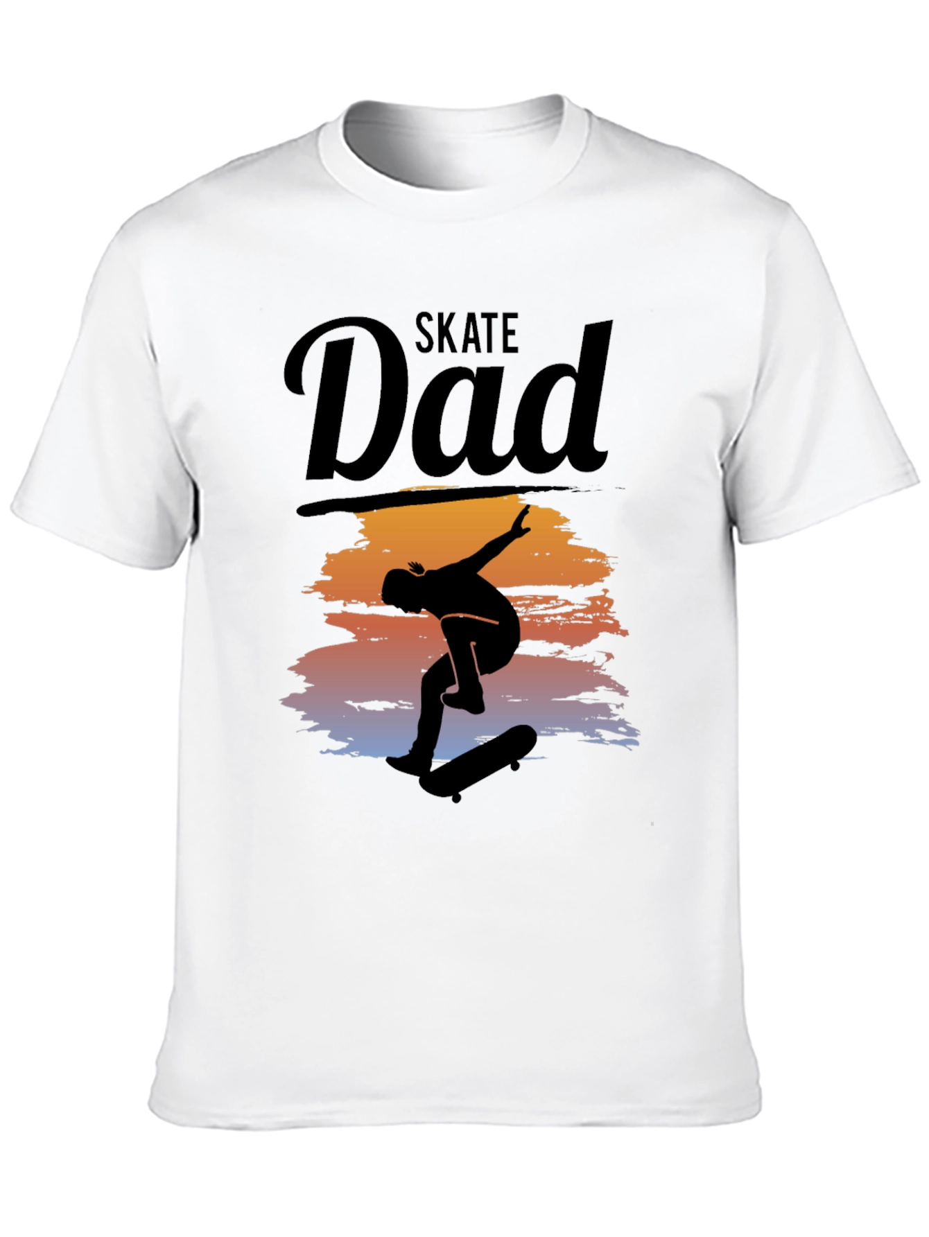 Skate Dad T-Shirt Cool Silhouette Graphic Tee